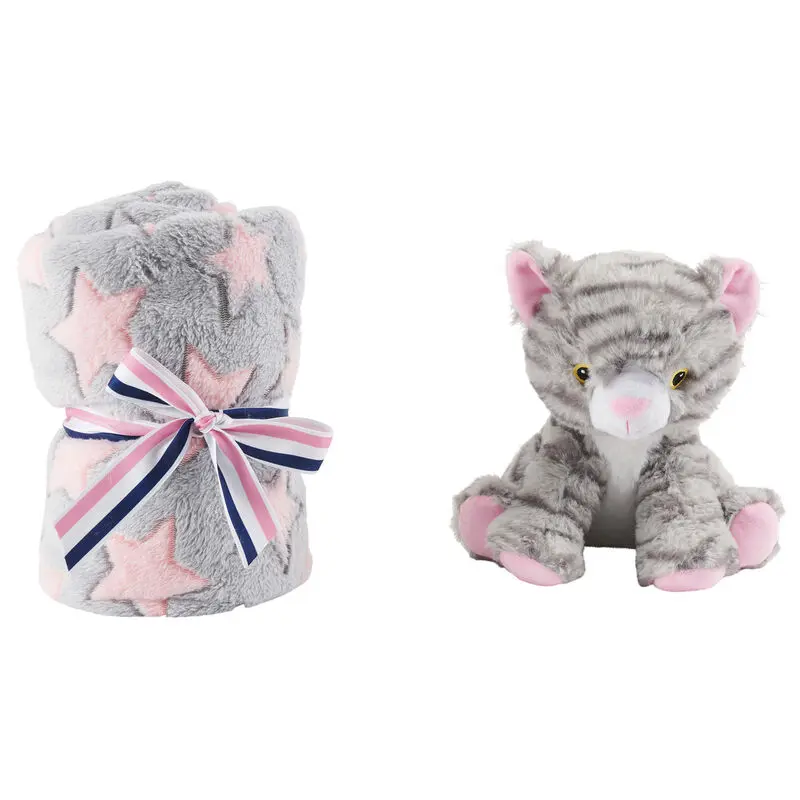 Candy Cat měkká deka + plyšová hračka 22 cm fotografii produktu