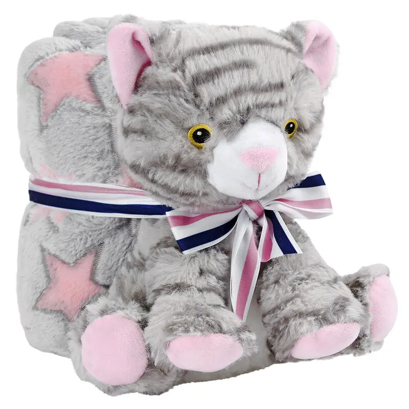 Candy Cat měkká deka + plyšová hračka 22 cm fotografii produktu
