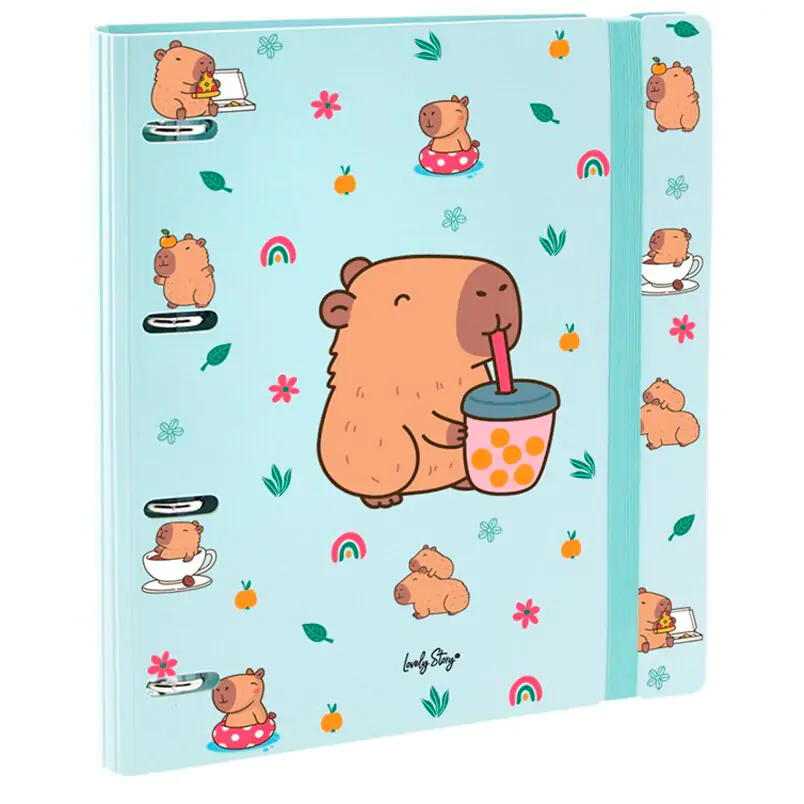 Capibara Blubble Tea Kroužkový pořadač fotografii produktu