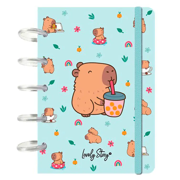 Capibara Bubble Tea A6 zápisník fotografii produktu