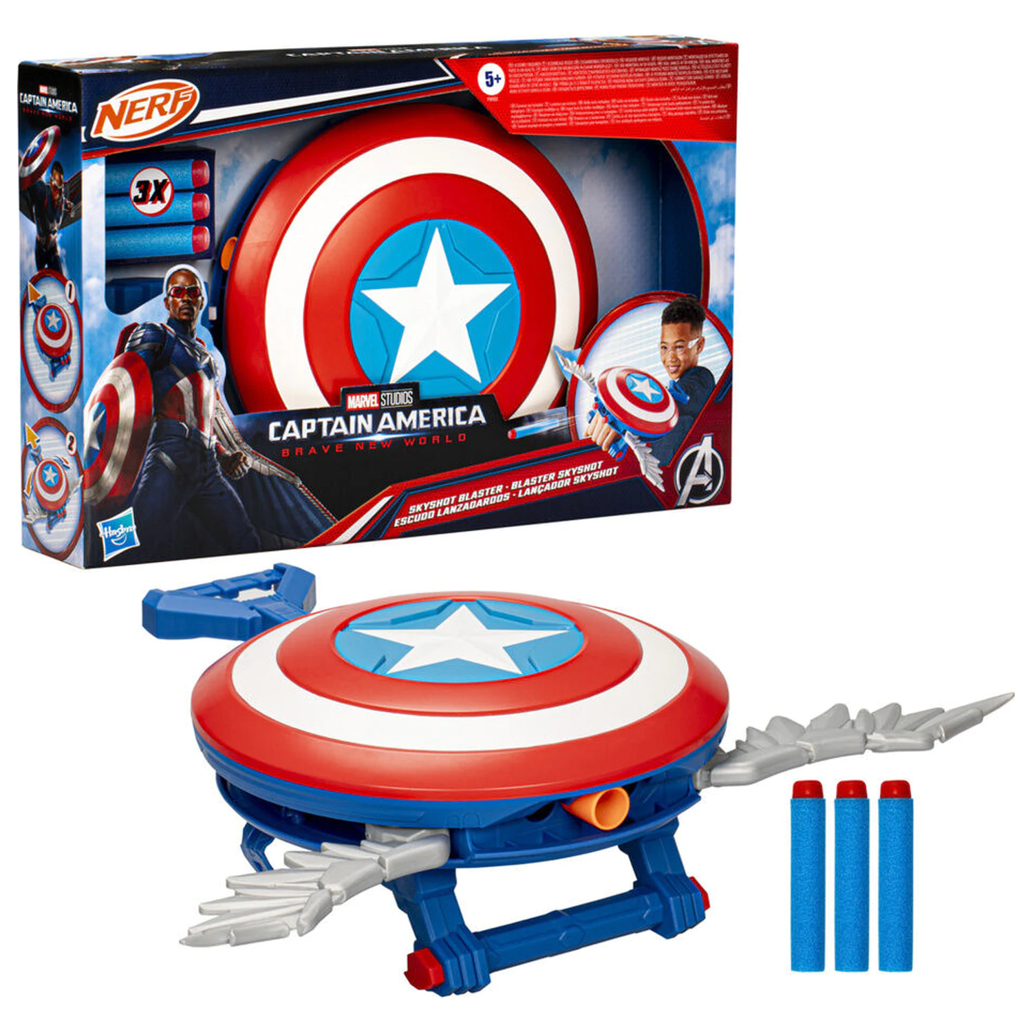 Marvel Captain America Brave New World Skyshot blaster fotografii produktu