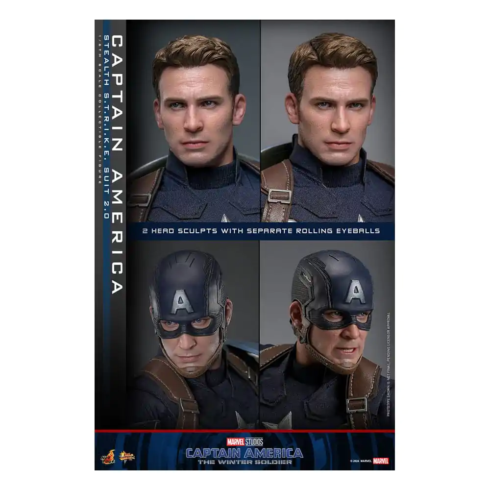 Captain America: The Winter Soldier Movie Masterpiece akční figurka 1/6 Captain America (Stealth S.T.R.I.K.E. Suit) 2.0 31 cm fotografii produktu