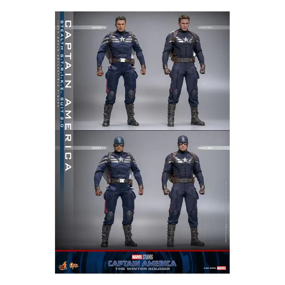 Captain America: The Winter Soldier Movie Masterpiece akční figurka 1/6 Captain America (Stealth S.T.R.I.K.E. Suit) 2.0 31 cm fotografii produktu