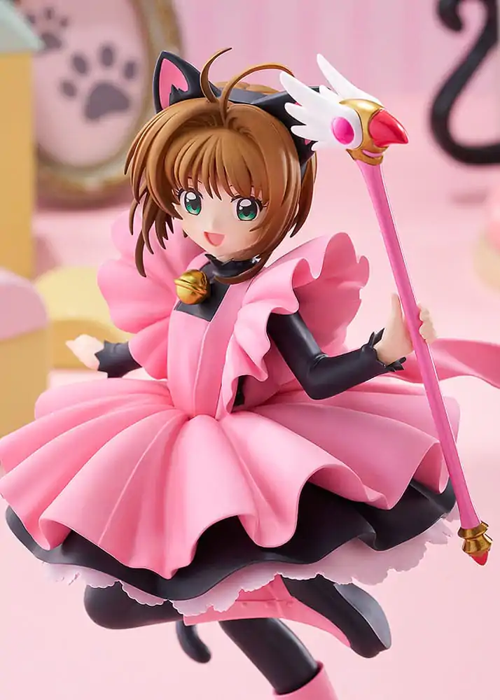 Cardcaptor Sakura Pop Up Parade PVC Socha Sakura Kinomoto: Black Cat Costume Ver. Velikost L 22 cm fotografii produktu