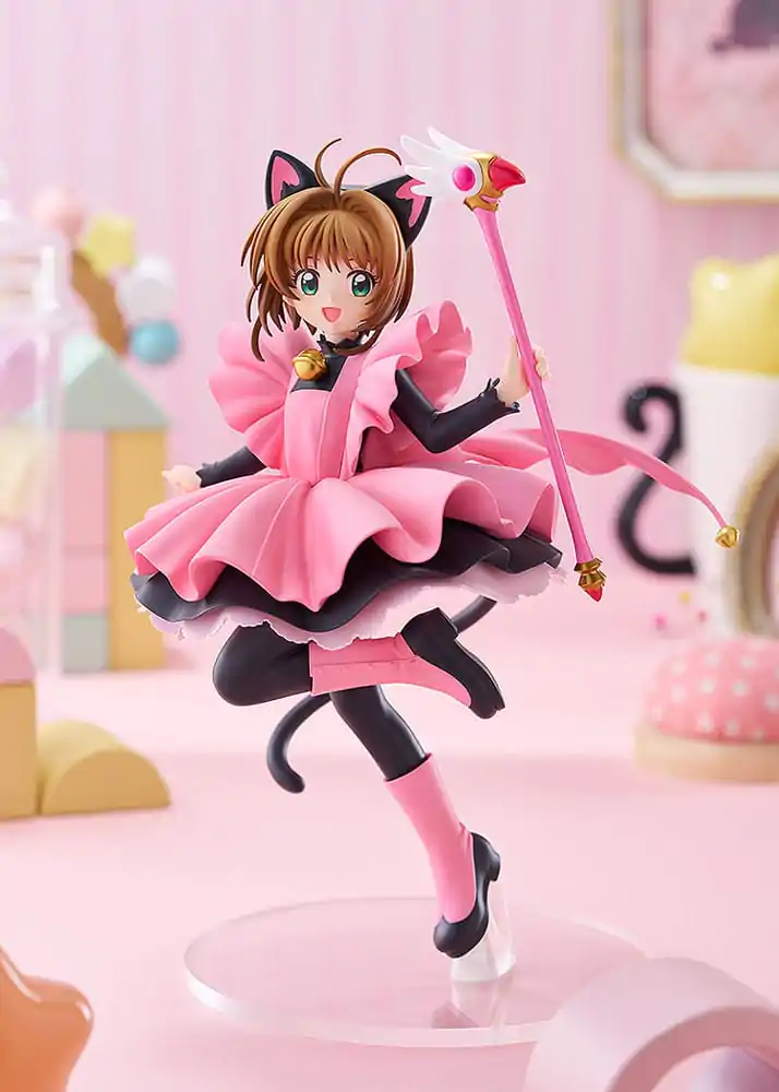 Cardcaptor Sakura Pop Up Parade PVC Socha Sakura Kinomoto: Black Cat Costume Ver. Velikost L 22 cm fotografii produktu