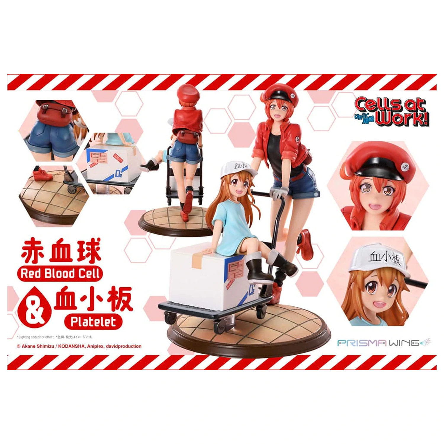 Cells at Work Prisma Wing PVC Socha Red Blood Cell & Platelet 26 cm fotografii produktu