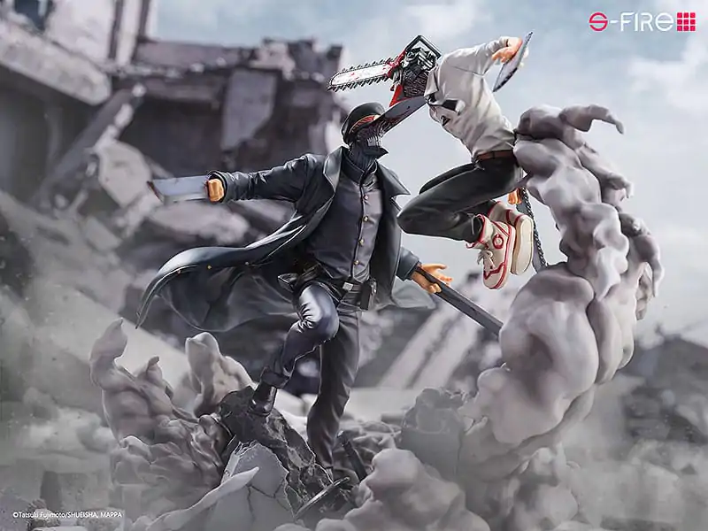 Chainsaw Man Statue Super Situation Figure Chainsaw Man vs. Samurai Sword 26 cm Figurka fotografii produktu