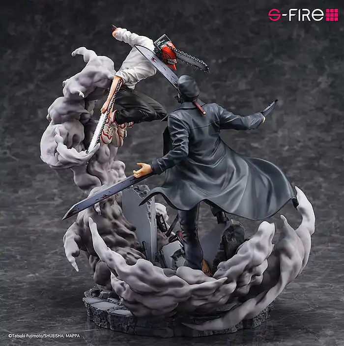 Chainsaw Man Statue Super Situation Figure Chainsaw Man vs. Samurai Sword 26 cm Figurka fotografii produktu
