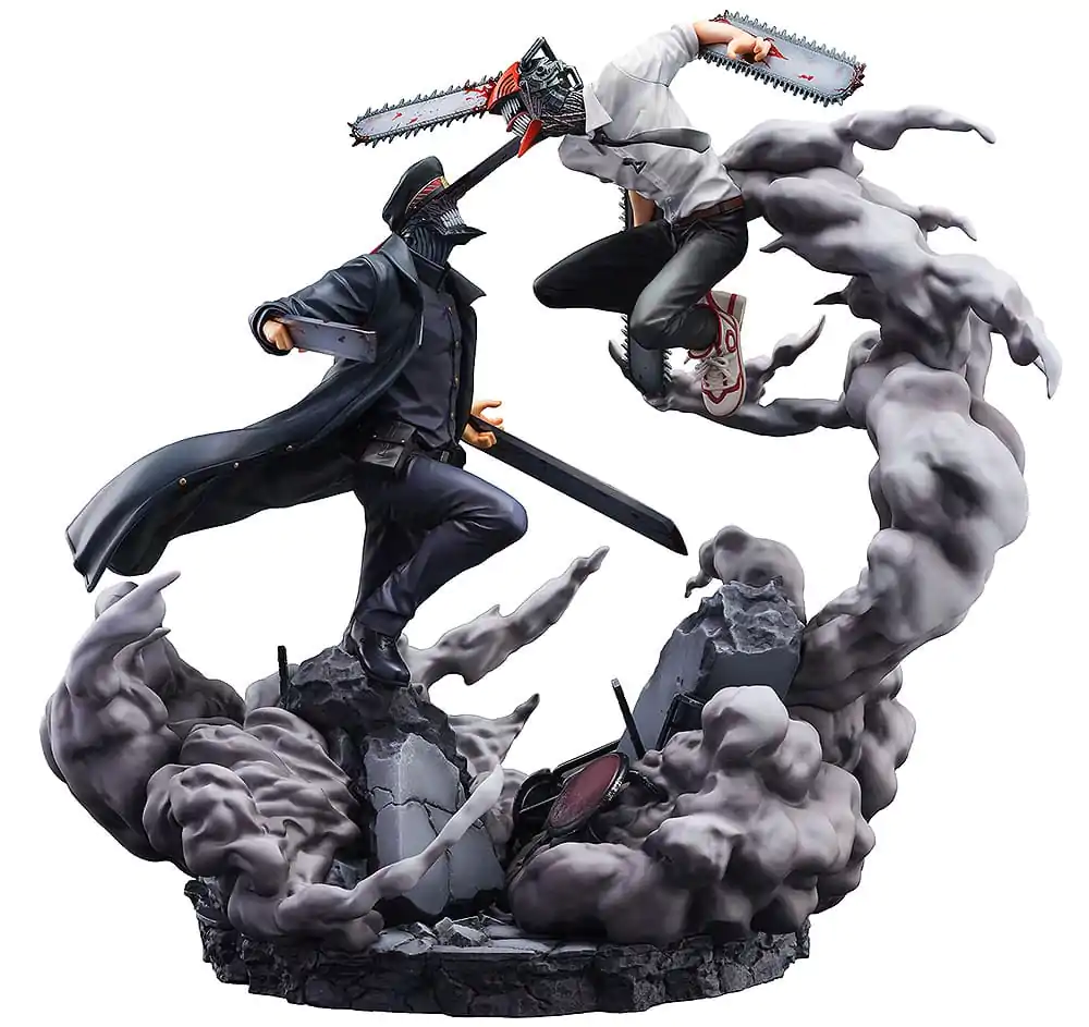 Chainsaw Man Statue Super Situation Figure Chainsaw Man vs. Samurai Sword 26 cm Figurka fotografii produktu