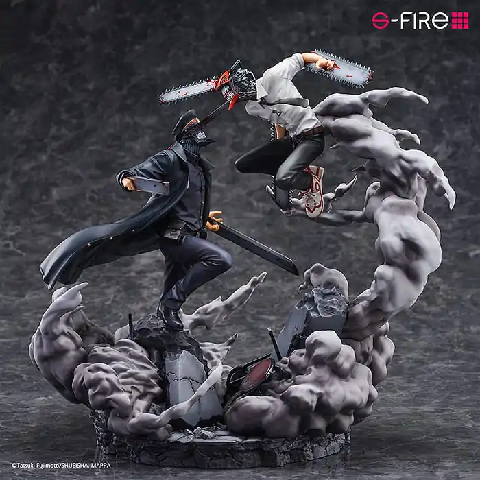Chainsaw Man Statue Super Situation Figure Chainsaw Man vs. Samurai Sword 26 cm Figurka fotografii produktu