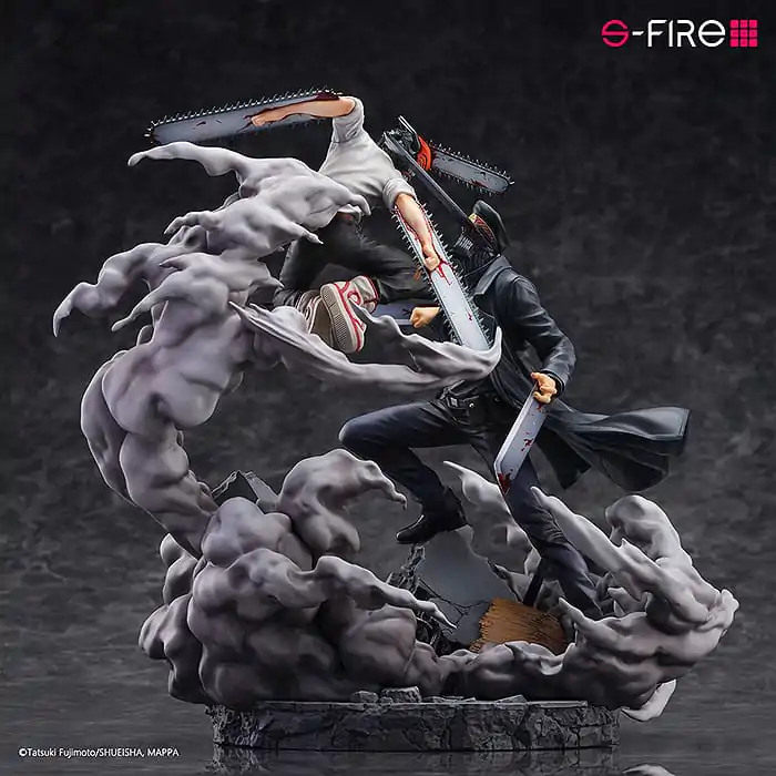 Chainsaw Man Statue Super Situation Figure Chainsaw Man vs. Samurai Sword 26 cm Figurka fotografii produktu