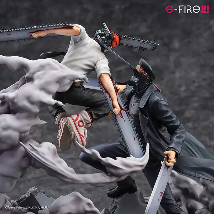 Chainsaw Man Statue Super Situation Figure Chainsaw Man vs. Samurai Sword 26 cm Figurka fotografii produktu