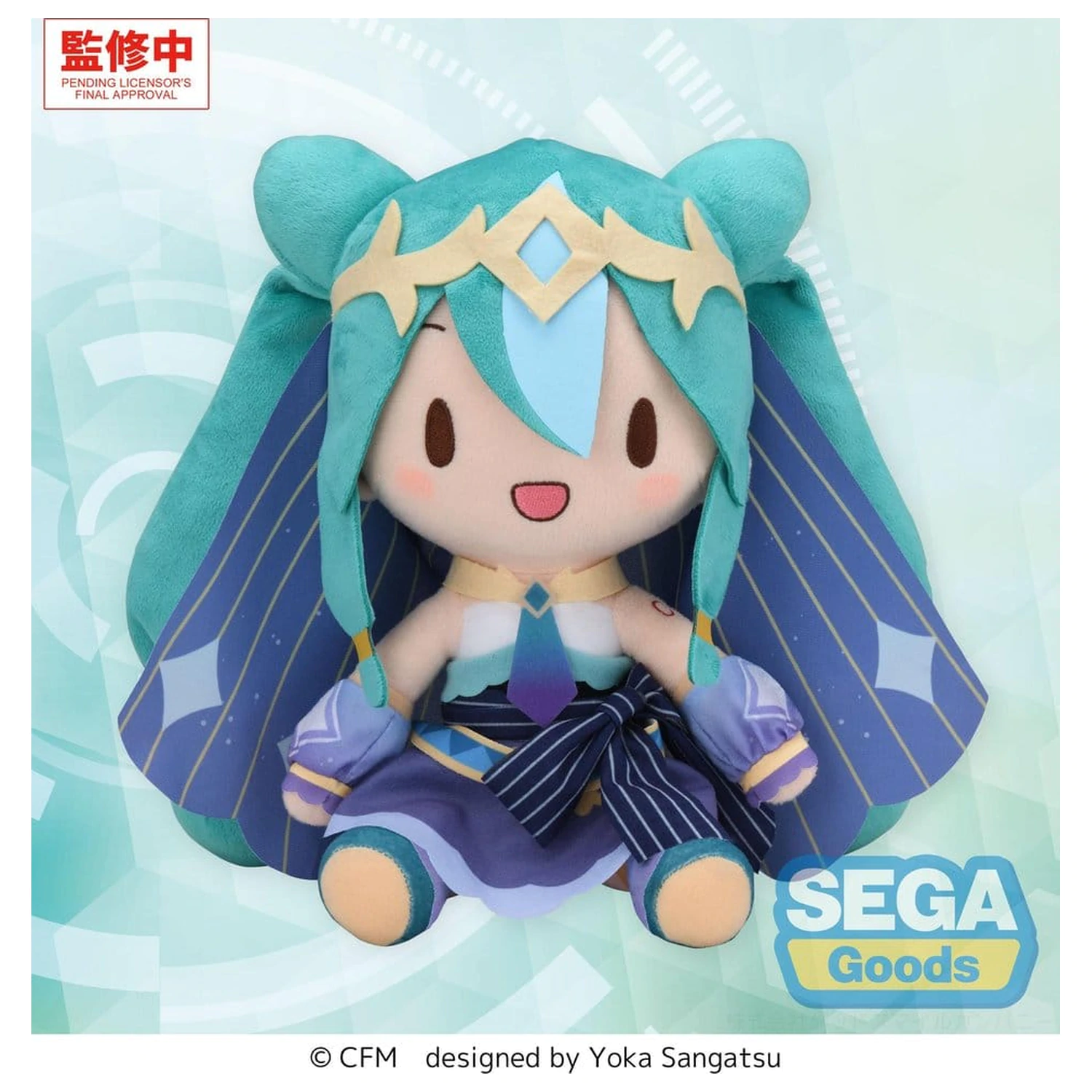 Character Vocal Series 01: Hatsune Miku fuwa petit M Plyšová figurka Hatsune Miku -Cosmic- fotografii produktu