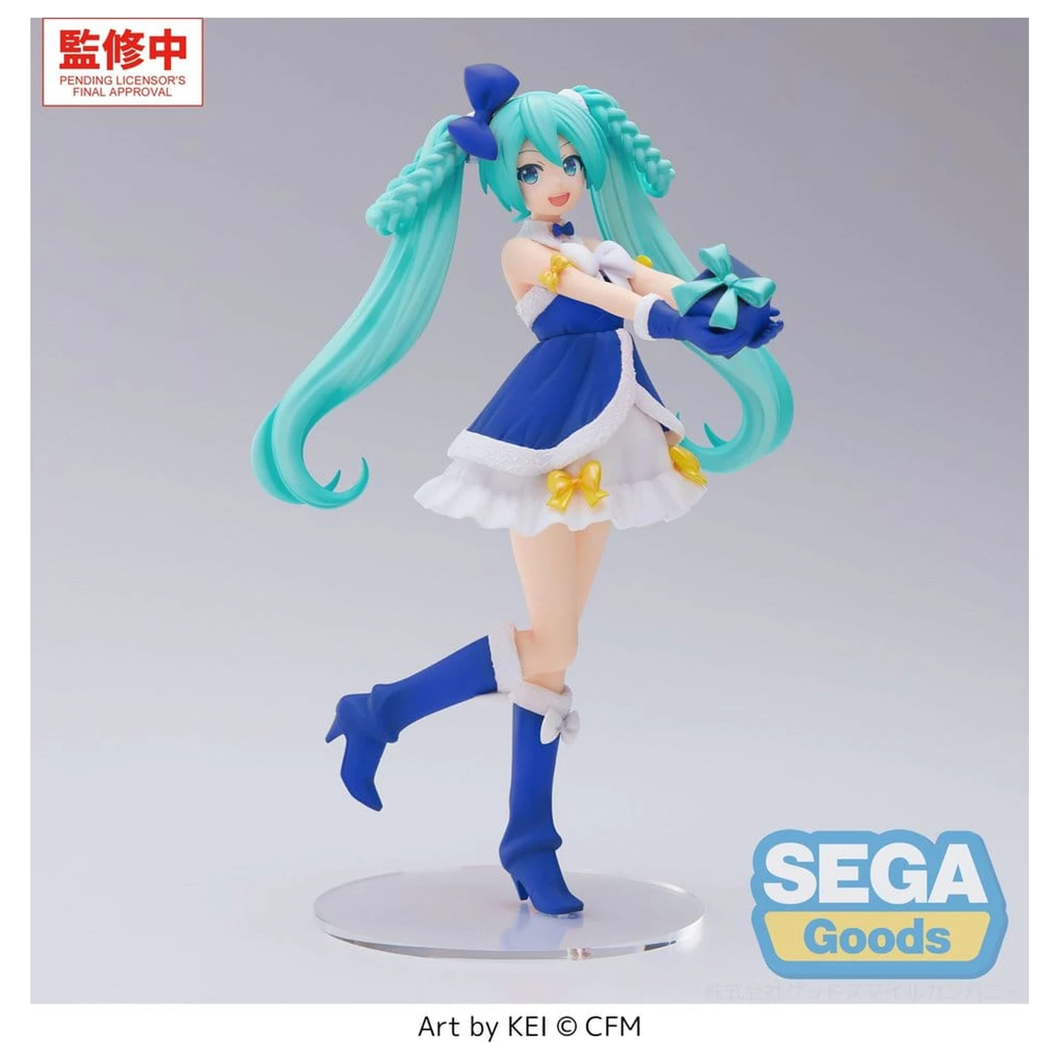 Character Vocal Series 01: Hatsune Miku High Premium PVC figurka Hatsune Miku Sapphire Christmas Ver. 21 cm fotografii produktu