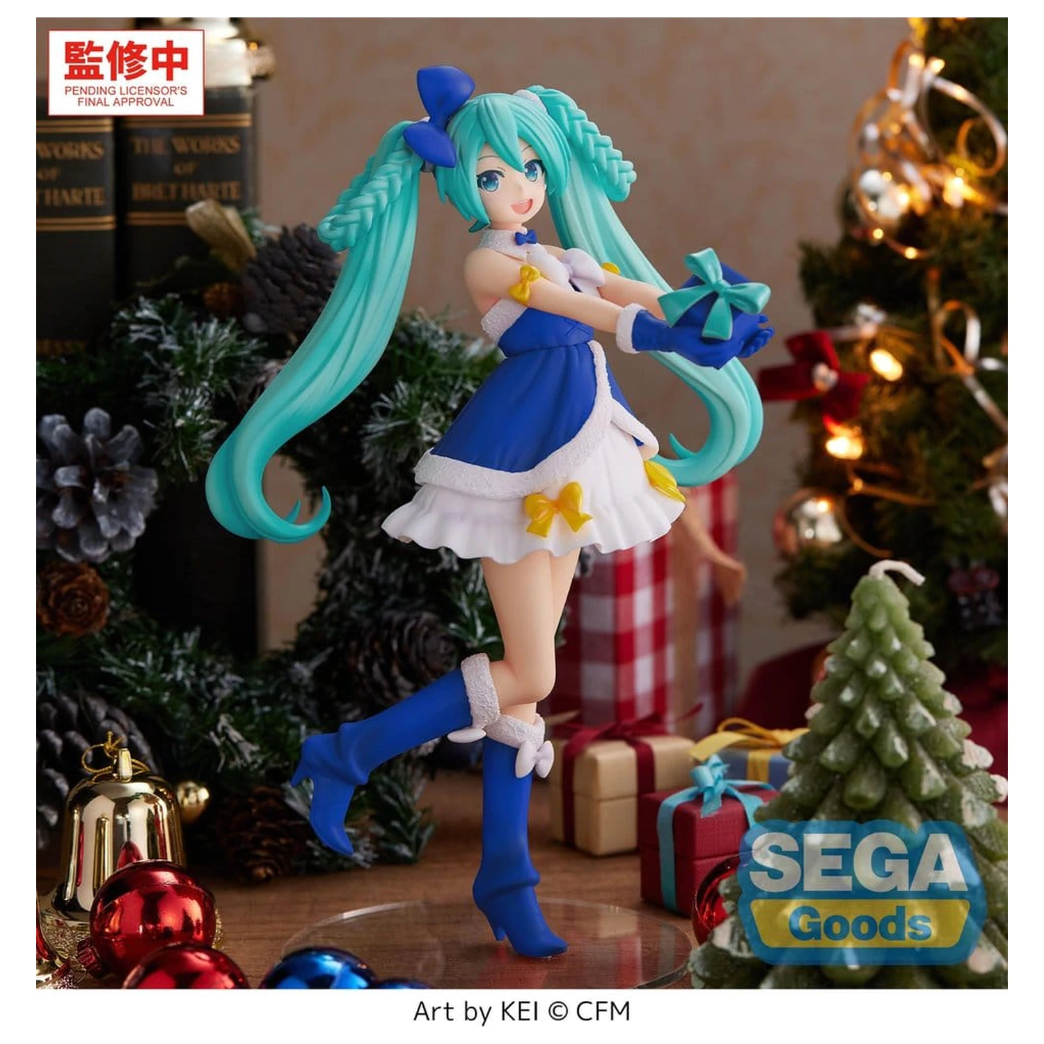 Character Vocal Series 01: Hatsune Miku High Premium PVC figurka Hatsune Miku Sapphire Christmas Ver. 21 cm fotografii produktu