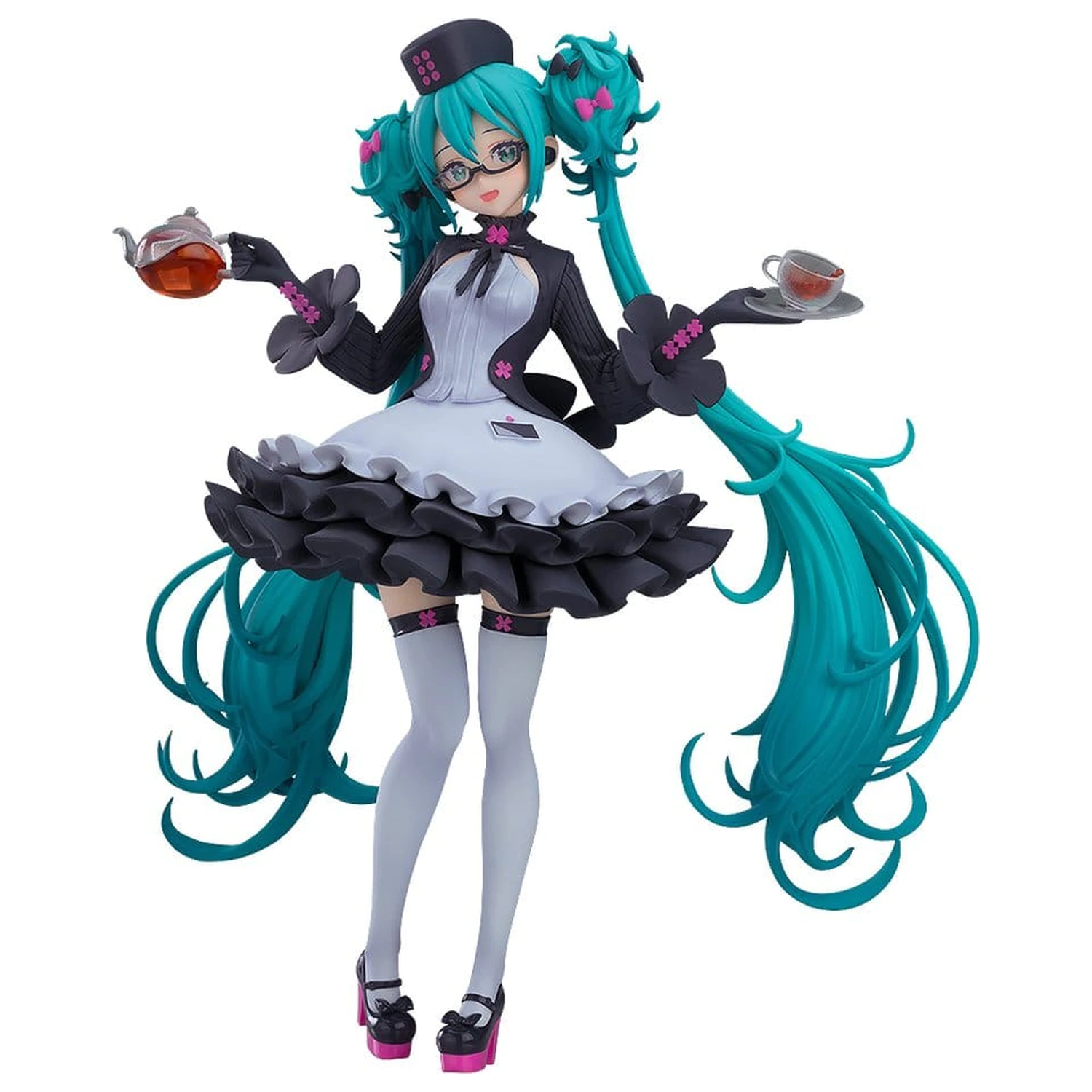 Character Vocal Series 01: Hatsune Miku Pop Up Parade Hatsune Miku: Glasses x Café Ver. 18 cm fotografii produktu