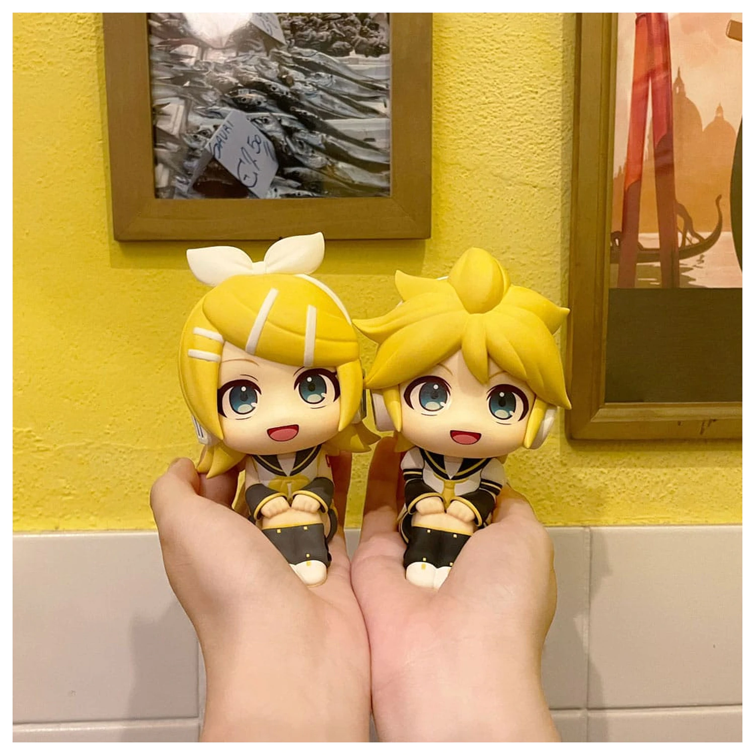 Character Vocal Series: Rin/Len Look Up PVC socha Hatsune Rin & Len sada (s dárkem) 11 cm fotografii produktu