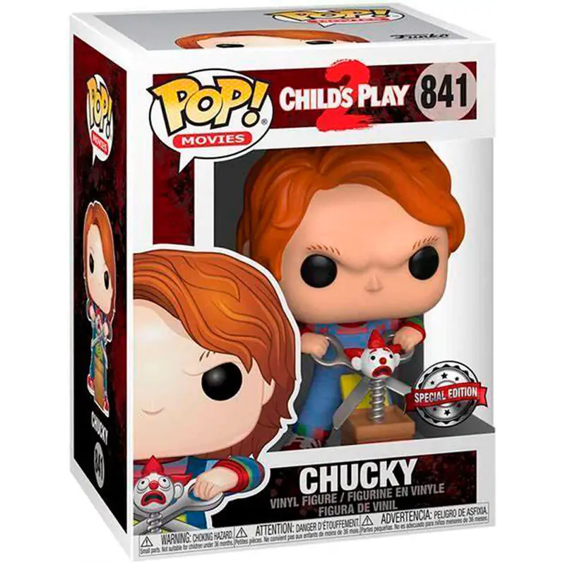 Child´s Play POP! Movies Vinylová figurka Chucky s Buddy & Giant Scissors 9 cm fotografii produktu