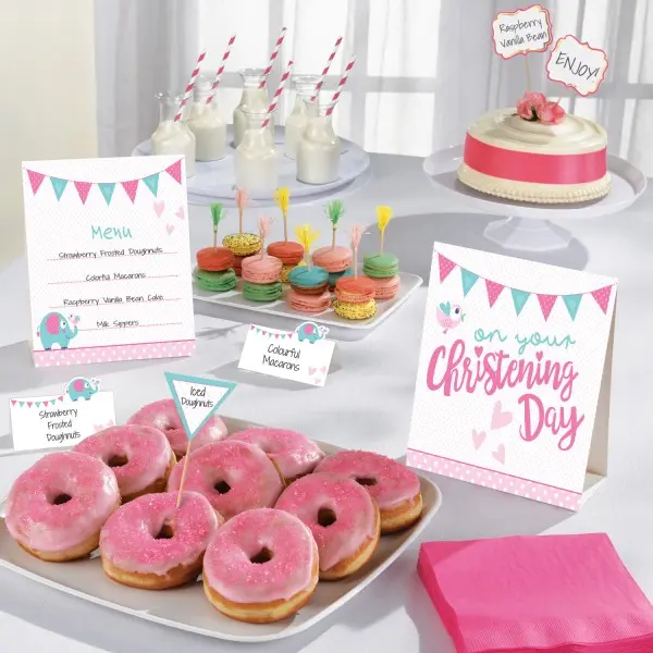 Sada 12 ks dekorace na křestní stůl fotografii produktu