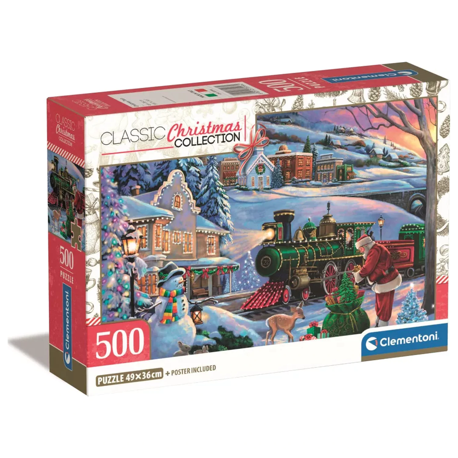Christmas Train 500dílné kompaktní skládačky fotografii produktu