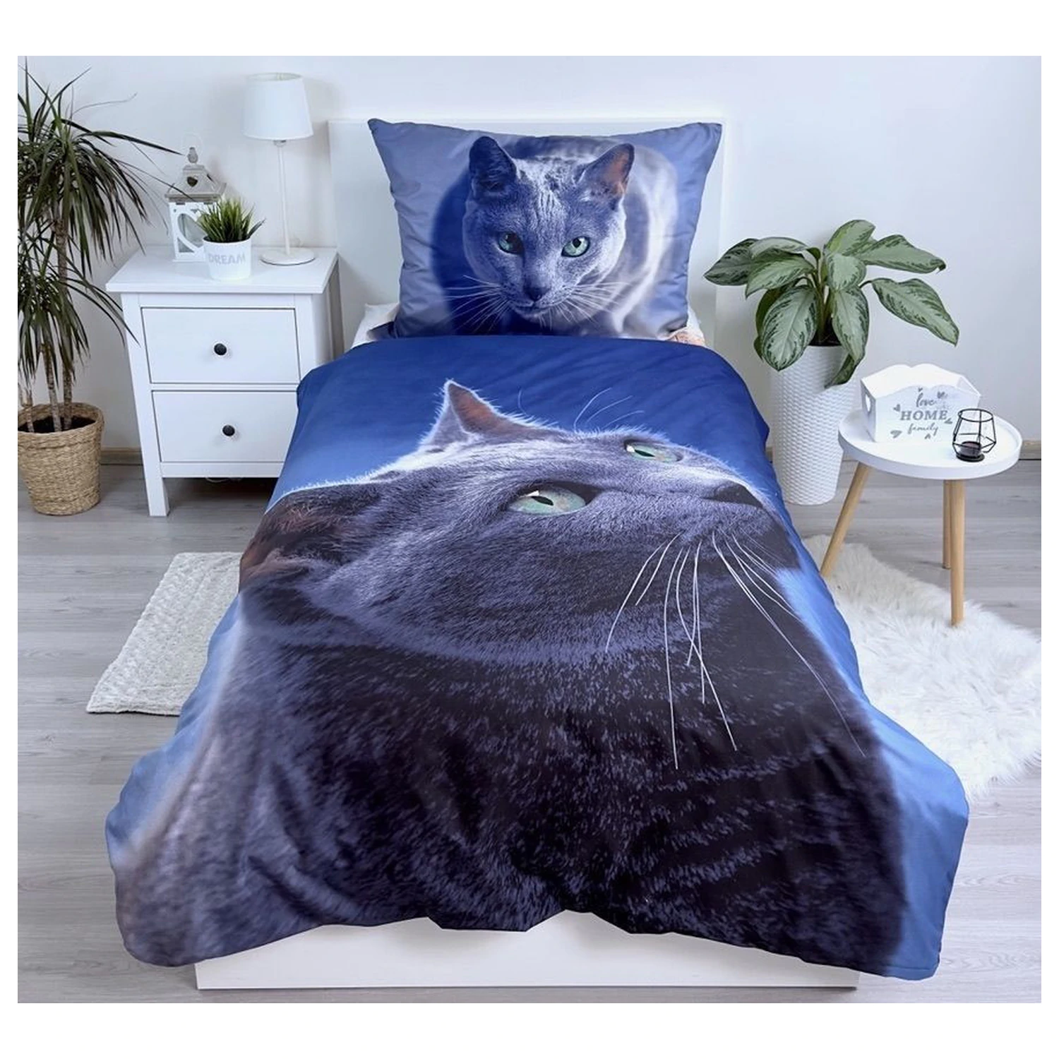 Cat Dark mikrovláknový povlak na peřinu fotografii produktu