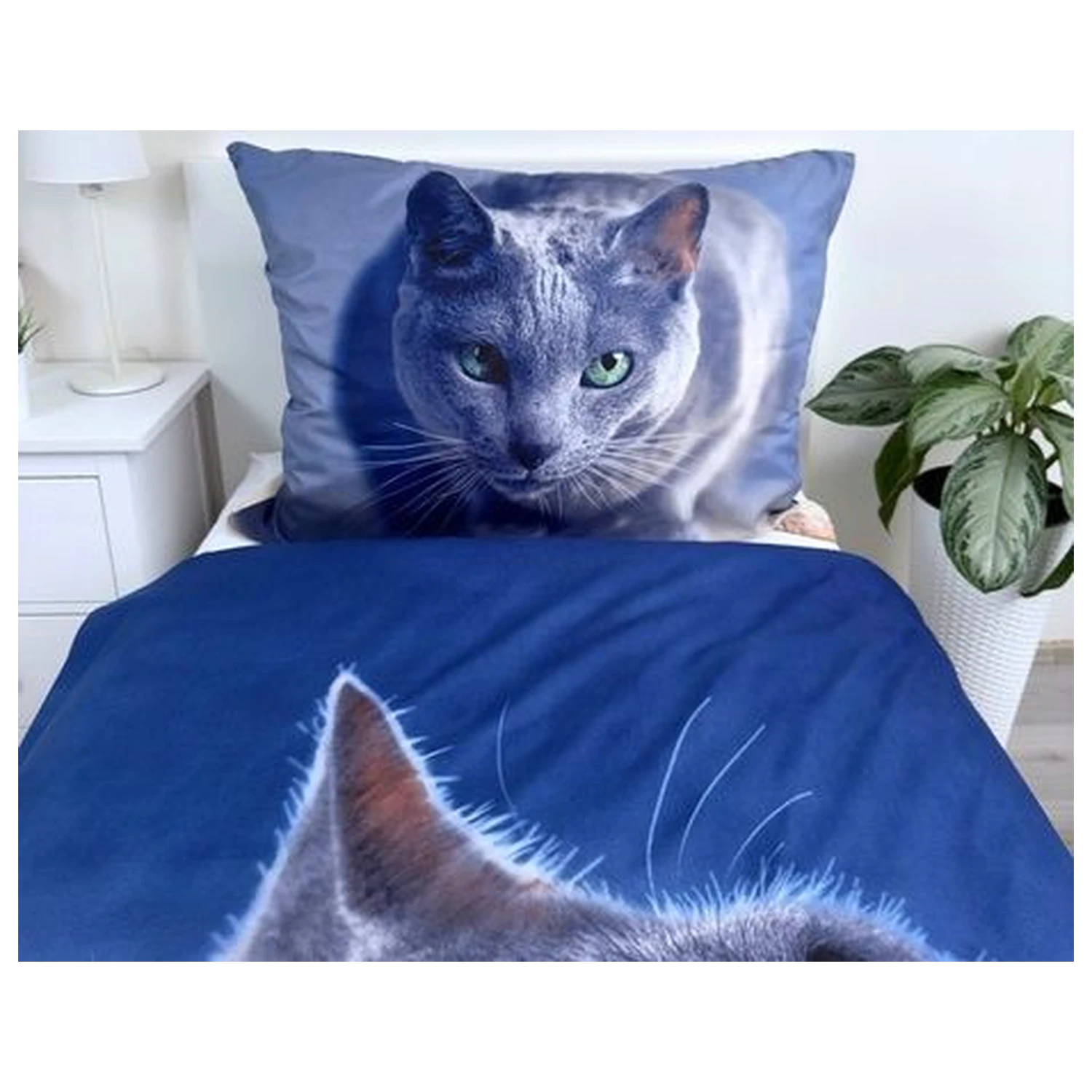 Cat Dark mikrovláknový povlak na peřinu fotografii produktu