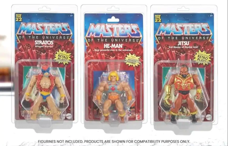 Clamshell PET chrániče 10-Pack pro Masters of the Universe akční figurky fotografii produktu