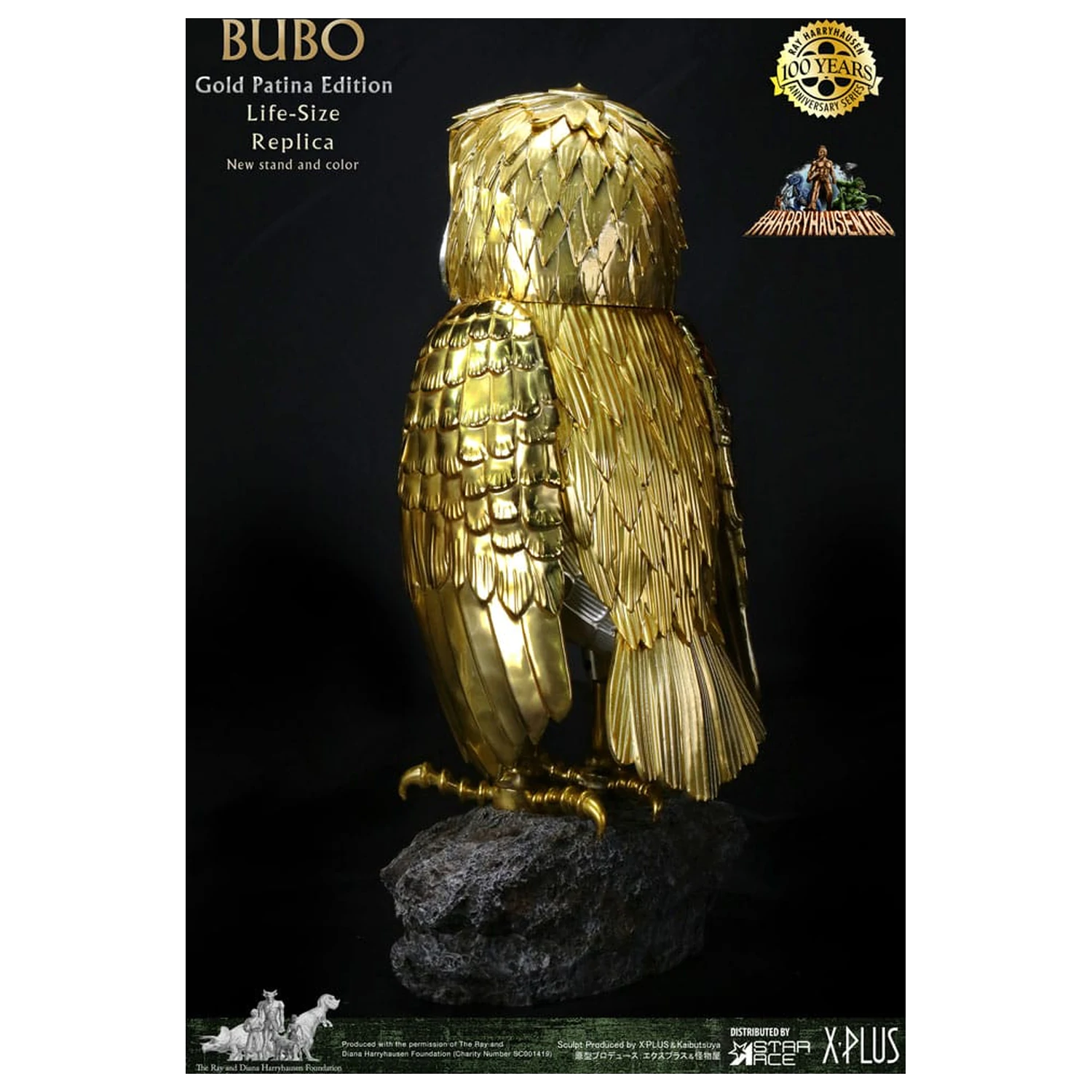 Clash of the Titans Statue Ray Harryhausens Bubo Gold Patina Edition Deluxe Ver. 34 cm fotografii produktu