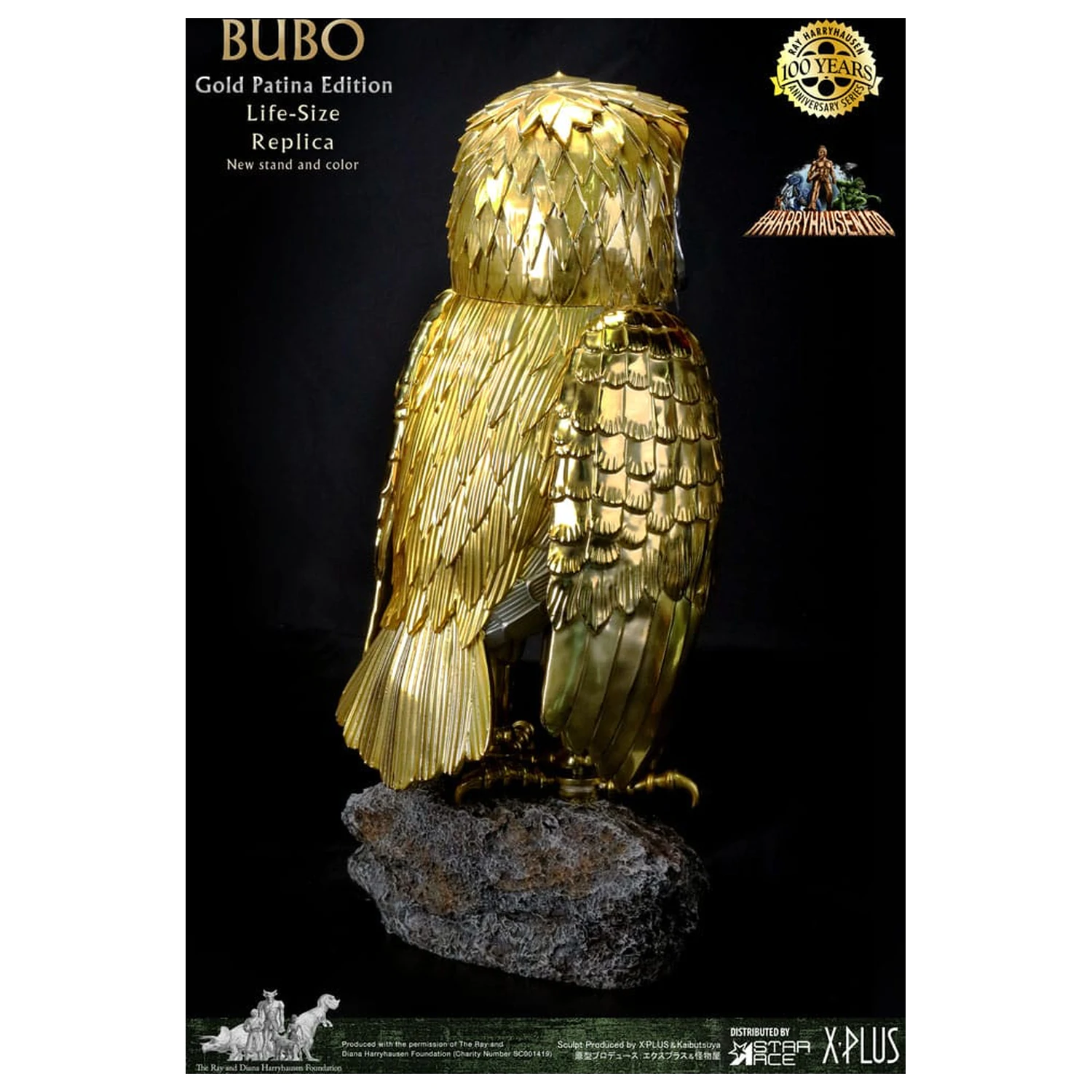 Clash of the Titans Statue Ray Harryhausens Bubo Gold Patina Edition Deluxe Ver. 34 cm fotografii produktu