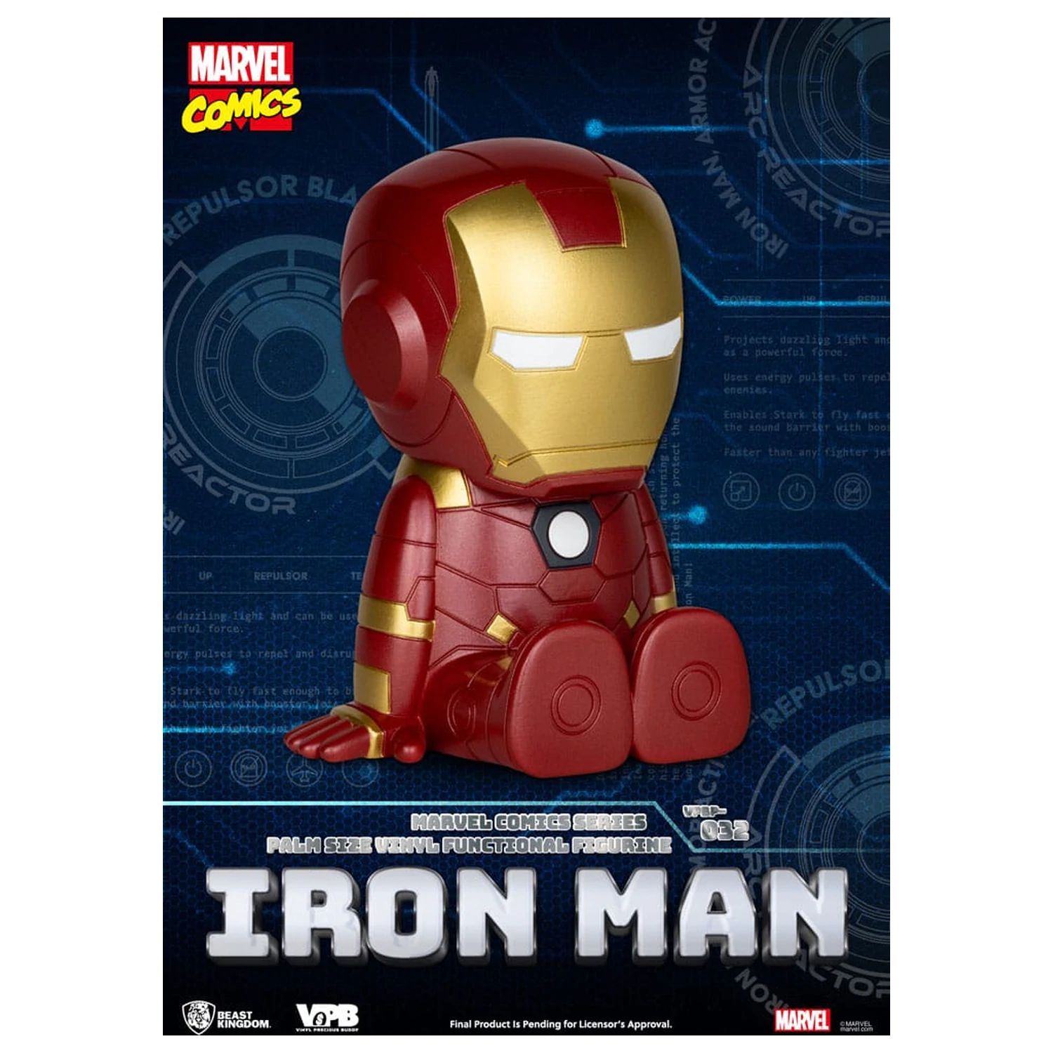 Classic Marvel Comics Prasátko Vinyl Bank Iron-man 12 cm fotografii produktu