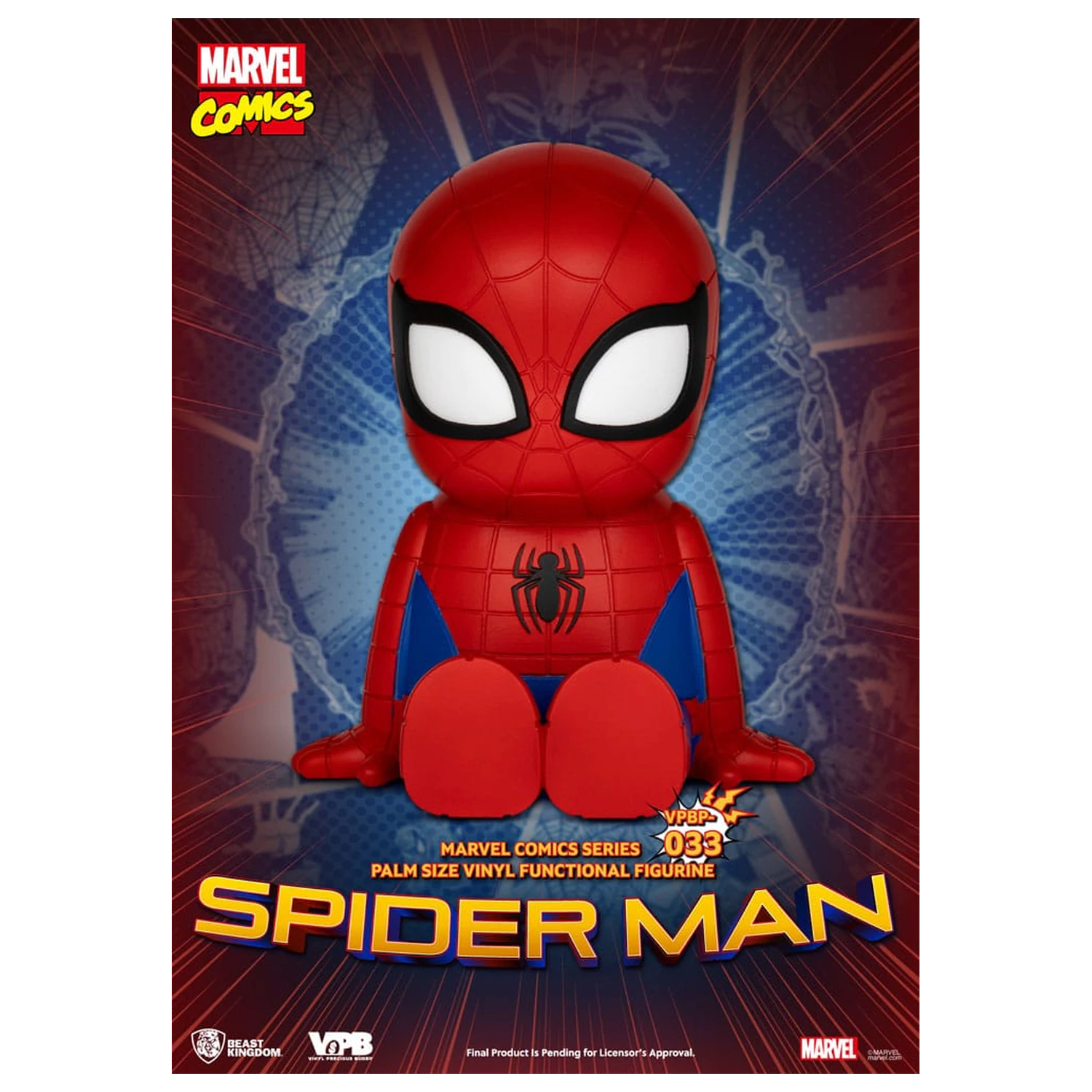 Klasická komiksová vinylová kasička Marvel Spiderman 12 cm fotografii produktu