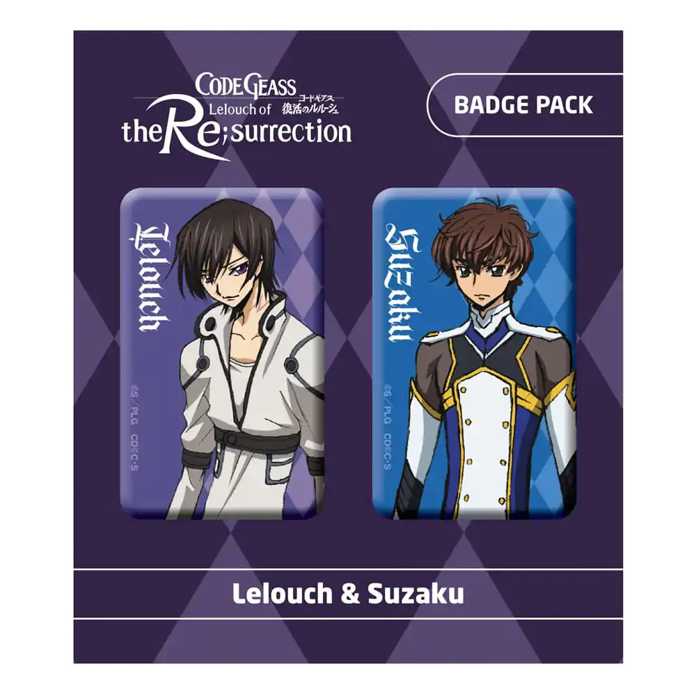 Code Geass Lelouch of the Re:surrection Odznaky 2-Pack Lelouch & Suzaku fotografii produktu