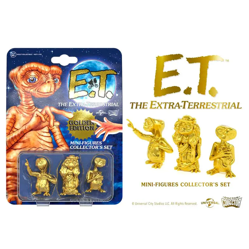 E.T. the Extra-Terrestrial Sběratelská sada mini figurek 3 kusy Zlatá edice 5 cm fotografii produktu