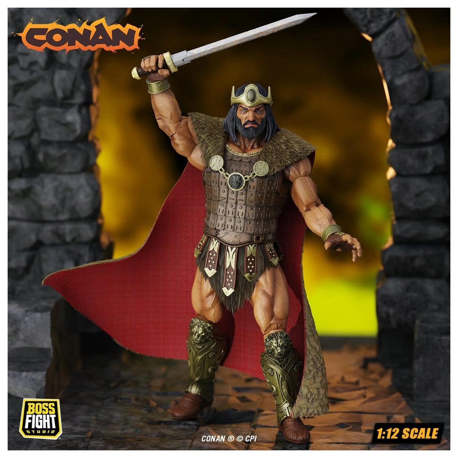 Conan Epic H.A.C.K.S. Akční figurka 1/12 King Conan: Ruler of Aquilonia fotografii produktu