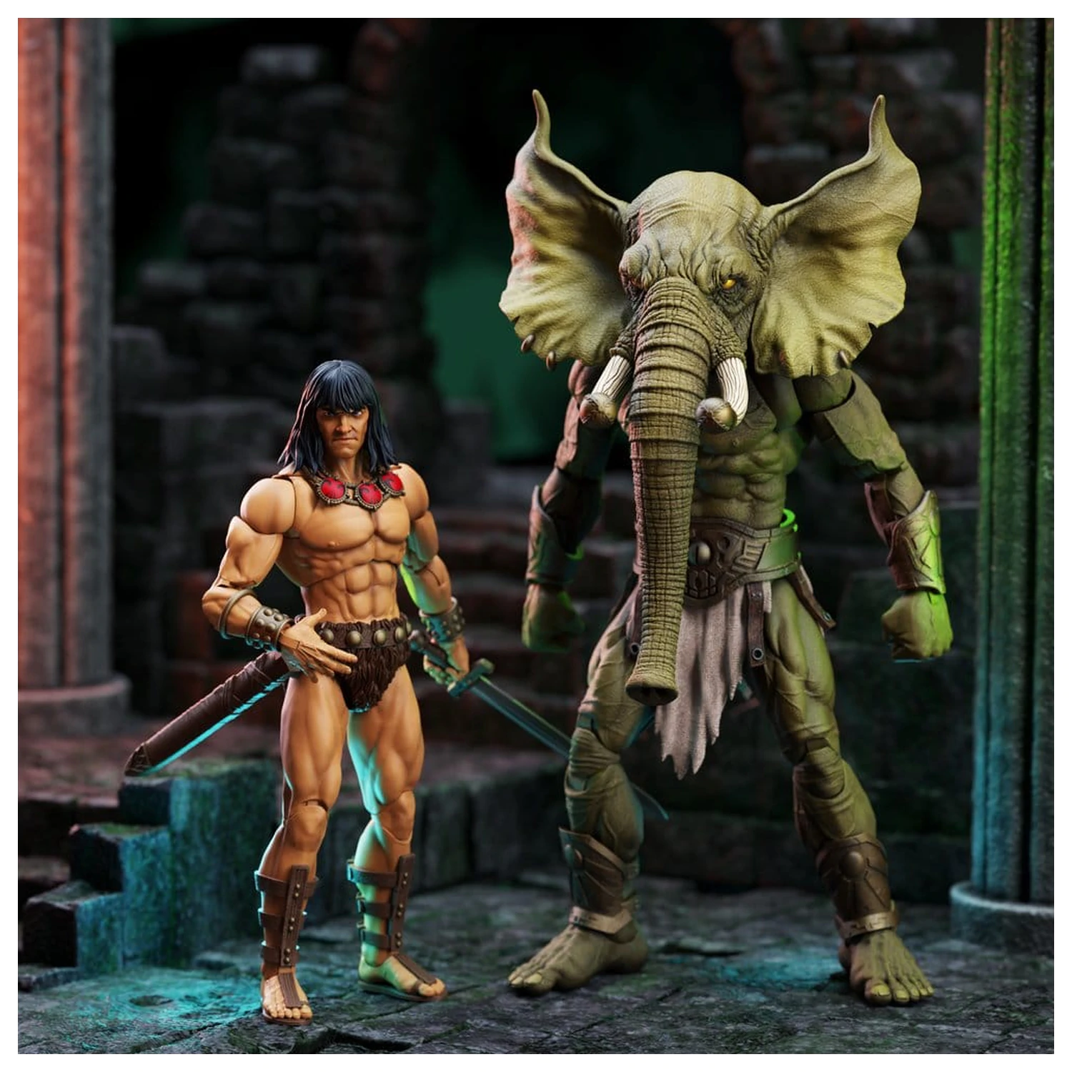 Conan the Barbarian Epic H.A.C.K.S. akční figurky Set Věž slona: Mladý Conan a Yag Kosha fotografii produktu
