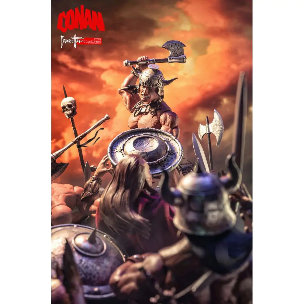 Conan the Barbarian Frazetta Icon figurka 17 cm fotografii produktu
