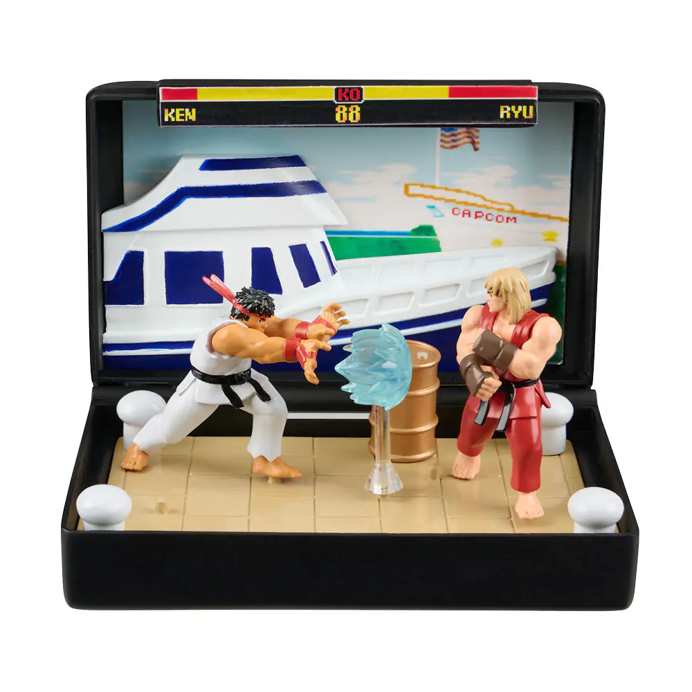 Console Heroes Street Figther Mega Drive diorama  fotografii produktu