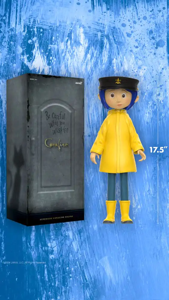 Coraline Supersize Vinyl Akční figurka Coraline s kloboukem (Knoflíkové oči) 40 cm fotografii produktu