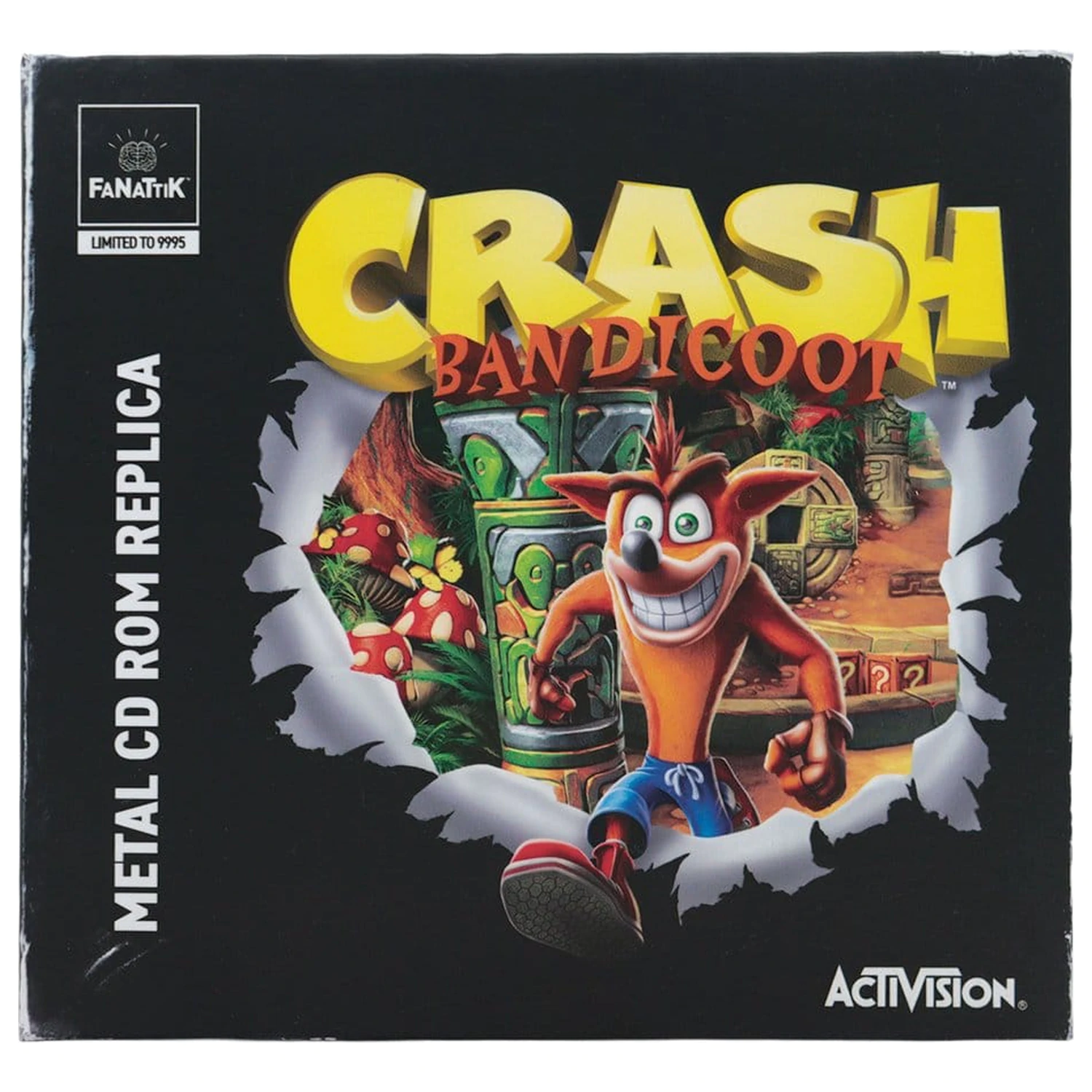Crash Bandicoot replika kovové CD-ROM sběratelské limitované edice 11 cm fotografii produktu
