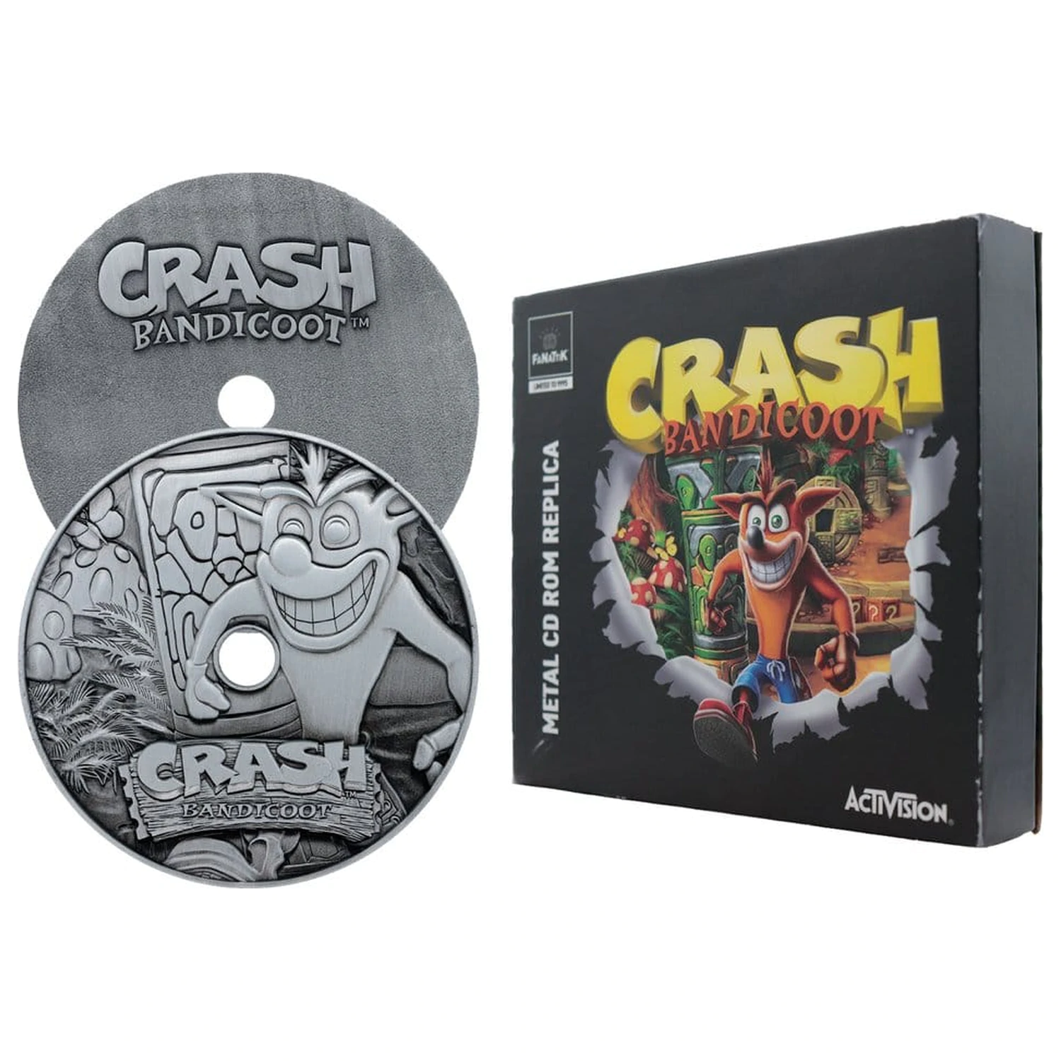 Crash Bandicoot replika kovové CD-ROM sběratelské limitované edice 11 cm fotografii produktu