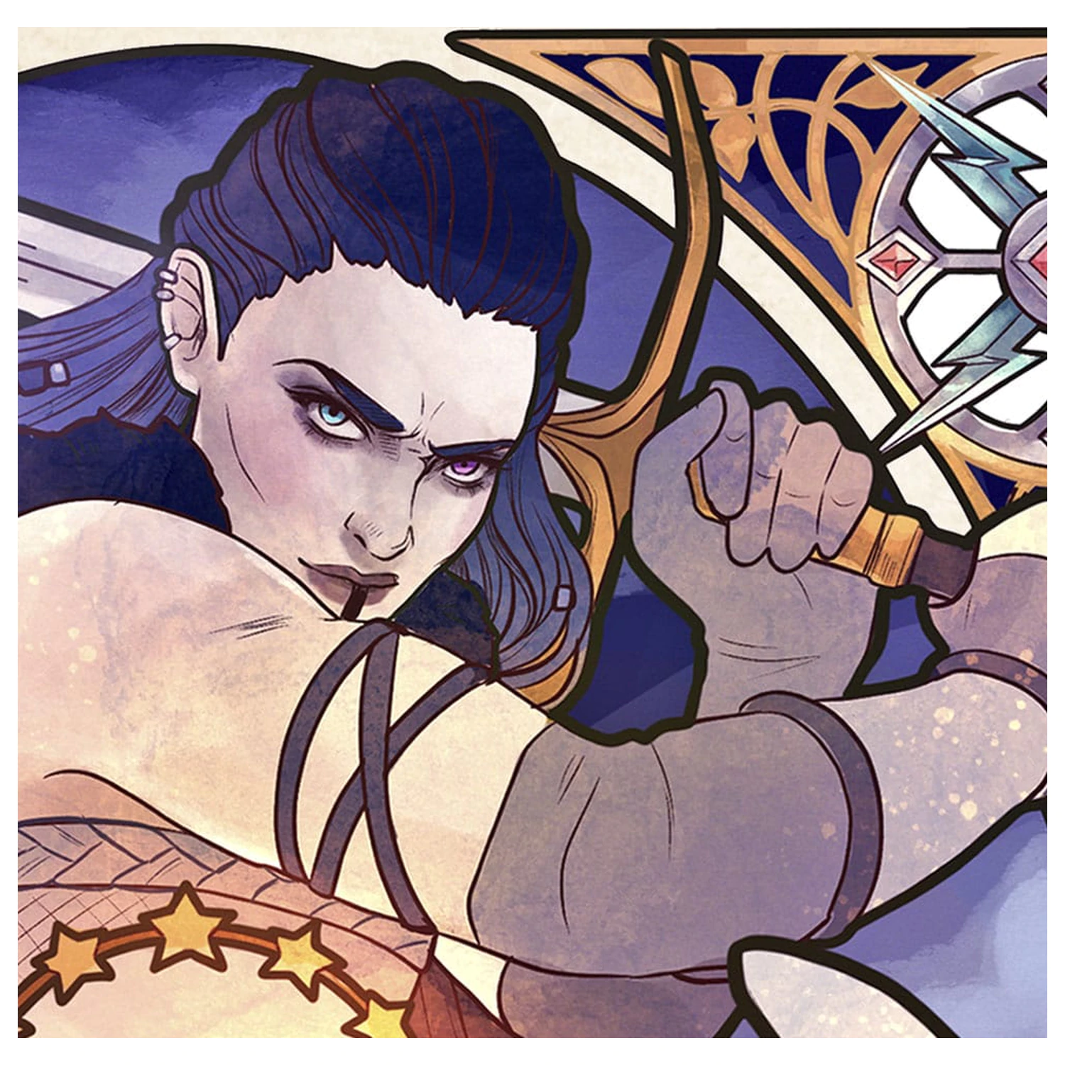Critical Role Art Print Ashley Johnson: 10th Anniversary Art Nouveau Illustrations 46 x 28 cm - nezarámované fotografii produktu
