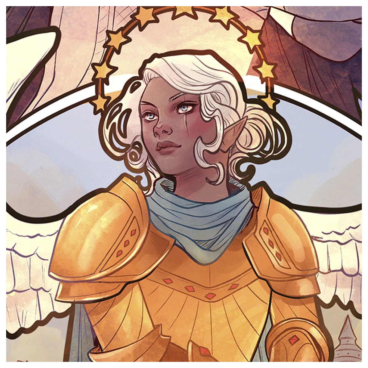 Critical Role Art Print Ashley Johnson: 10th Anniversary Art Nouveau Illustrations 46 x 28 cm - nezarámované fotografii produktu