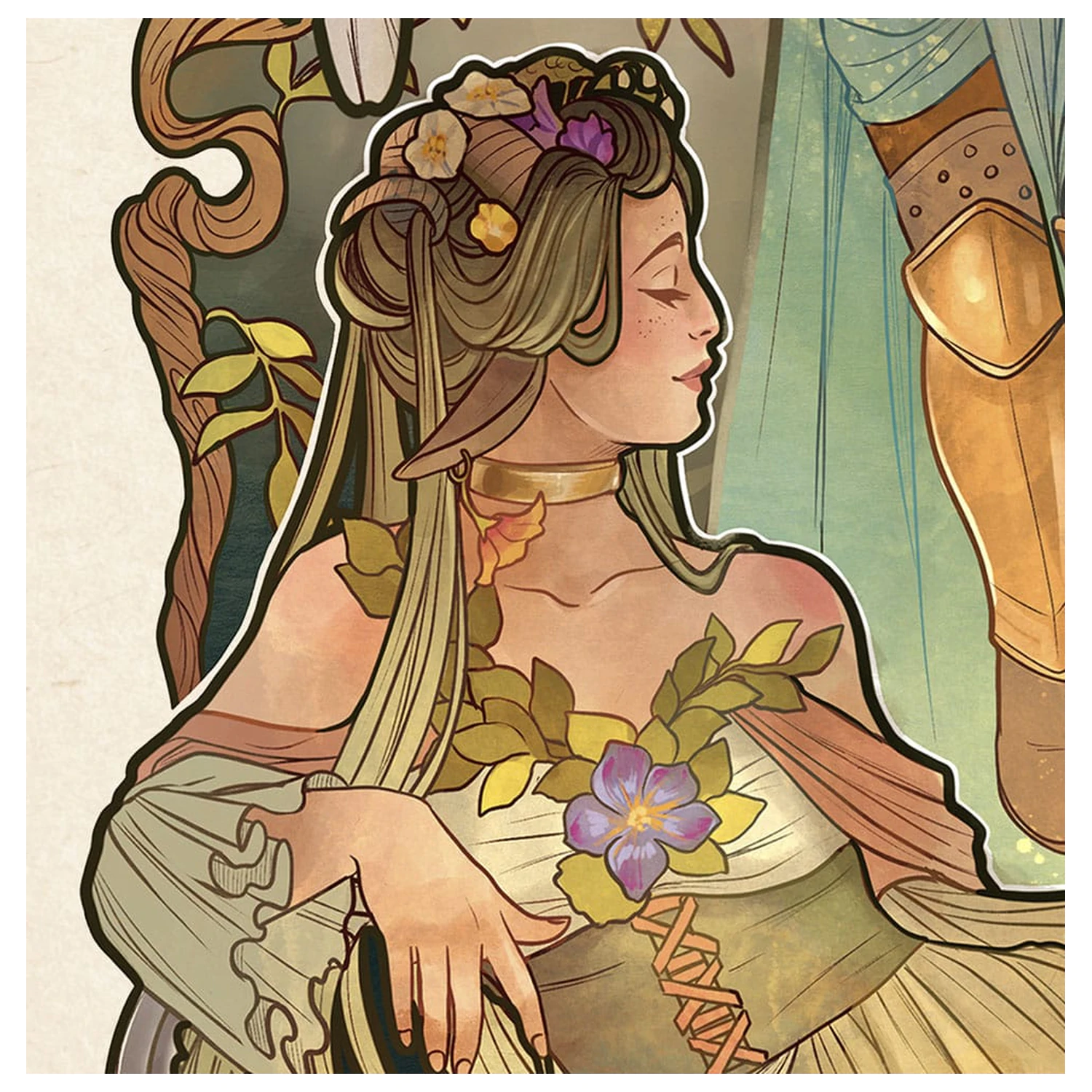 Critical Role Art Print Ashley Johnson: 10th Anniversary Art Nouveau Illustrations 46 x 28 cm - nezarámované fotografii produktu