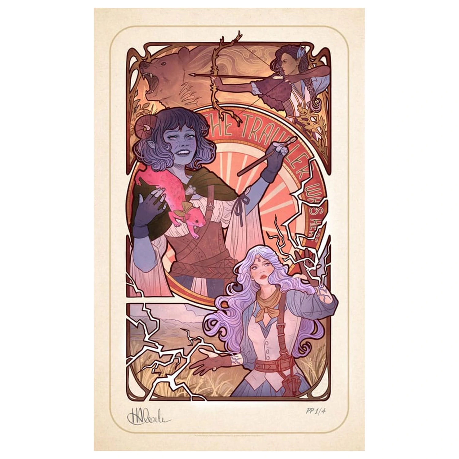 Critical Role Umělecký tisk Laura Bailey: 10th Anniversary Art Nouveau Illustrations 46 x 28 cm - nezarámováno fotografii produktu