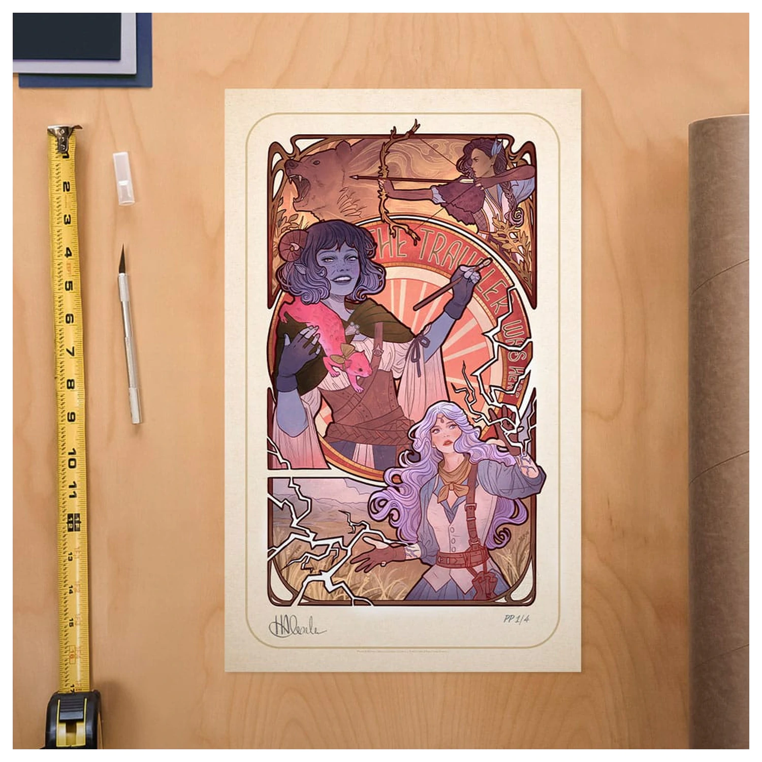 Critical Role Umělecký tisk Laura Bailey: 10th Anniversary Art Nouveau Illustrations 46 x 28 cm - nezarámováno fotografii produktu