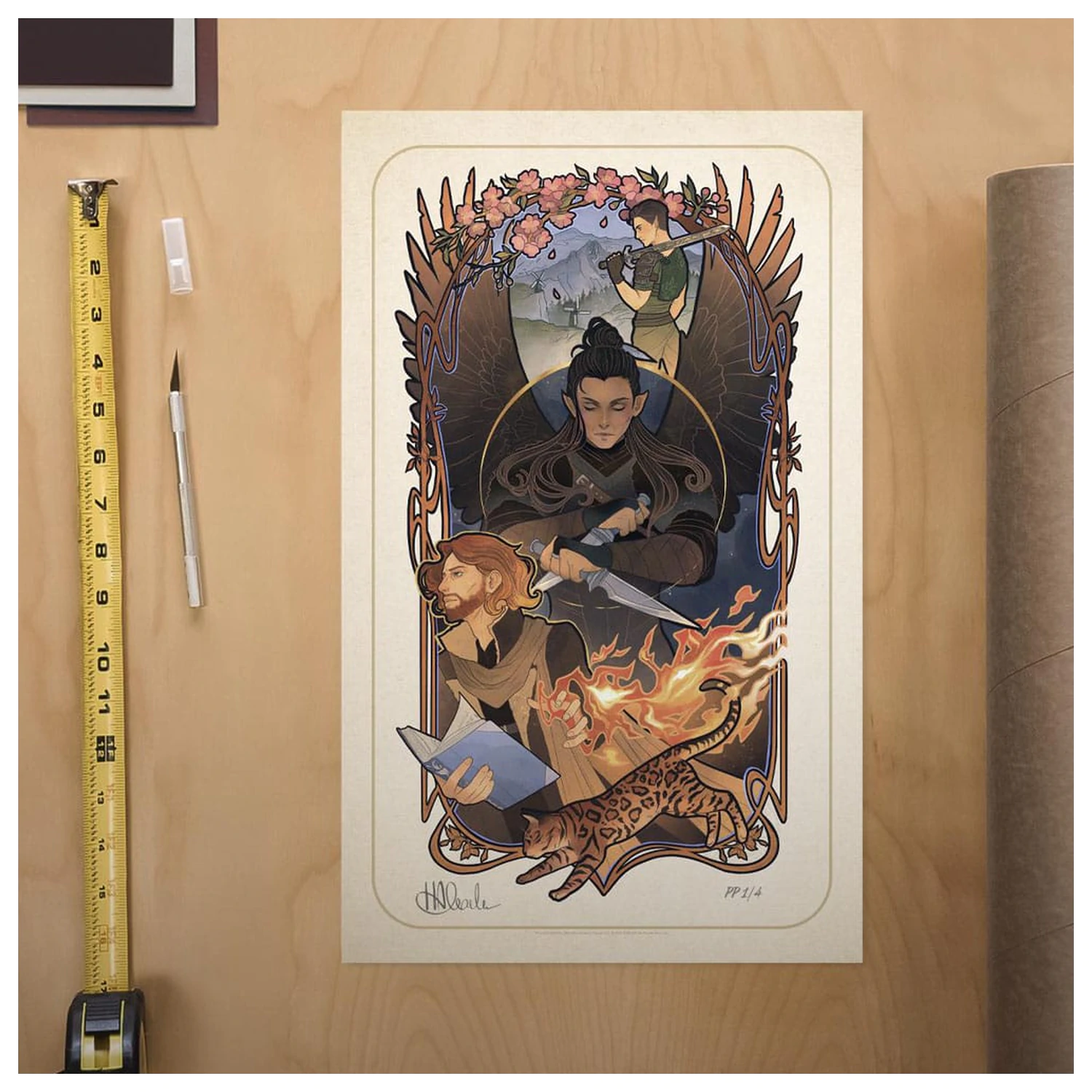 Critical Role Umělecký tisk Liam O'Brien: Ilustrace k 10. výročí secese 46 x 28 cm - nezarámované fotografii produktu