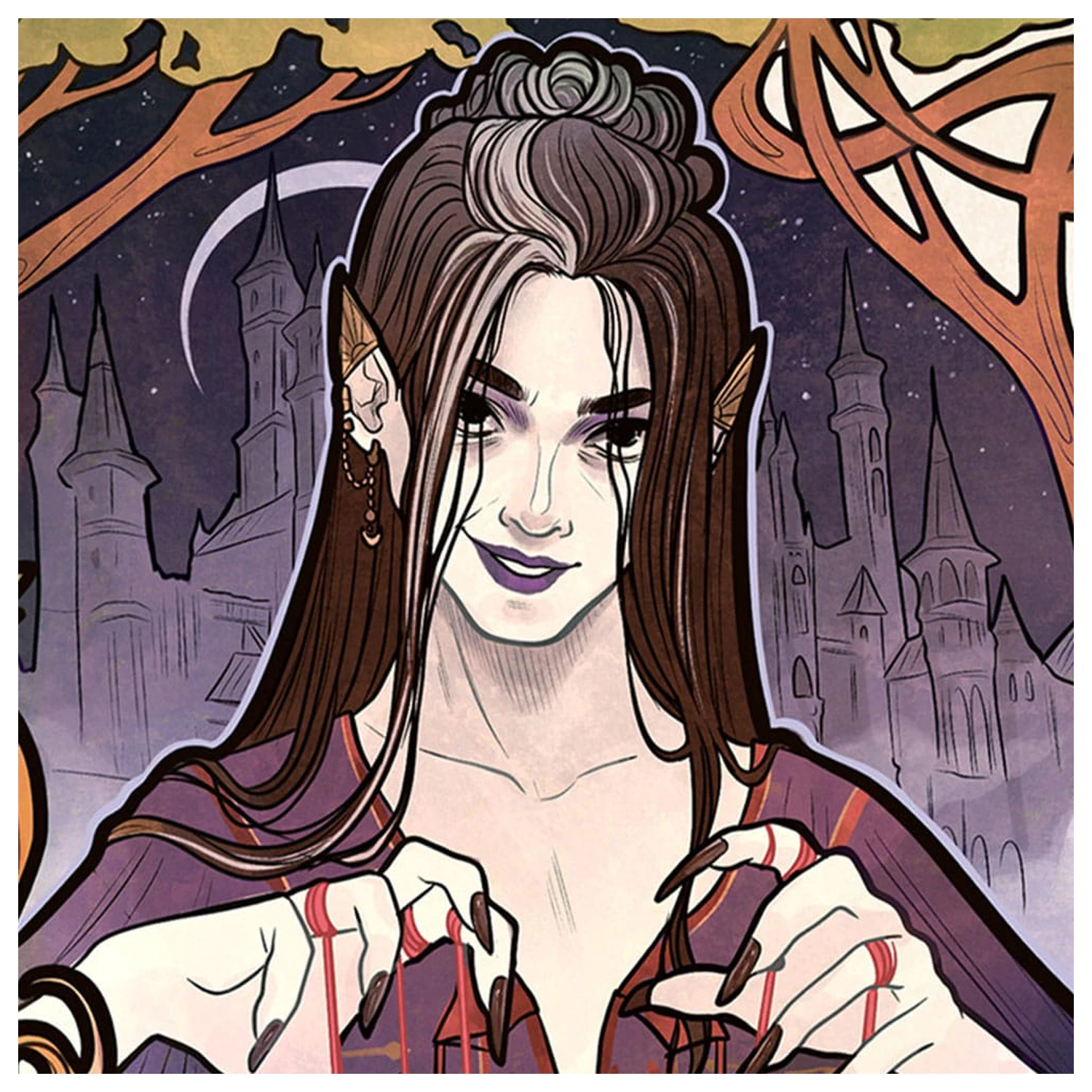 Critical Role Art Print Marisha Ray: 10th Anniversary Art Nouveau Illustrations 46 x 28 cm - nezarámovaný fotografii produktu
