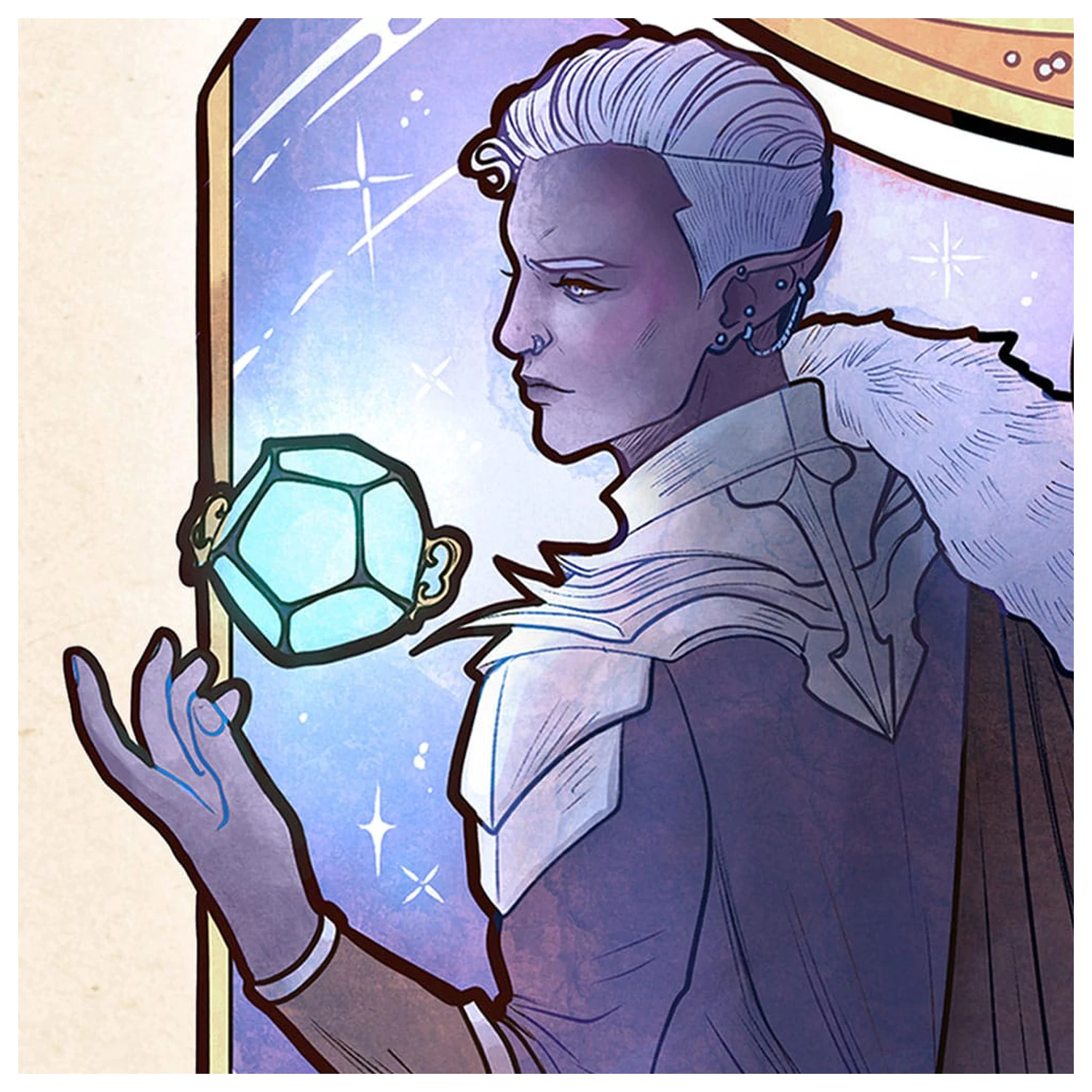 Critical Role Art Print Matthew Mercer: 10th Anniversary Art Nouveau Illustrations 46 x 28 cm - nezarámovaný fotografii produktu