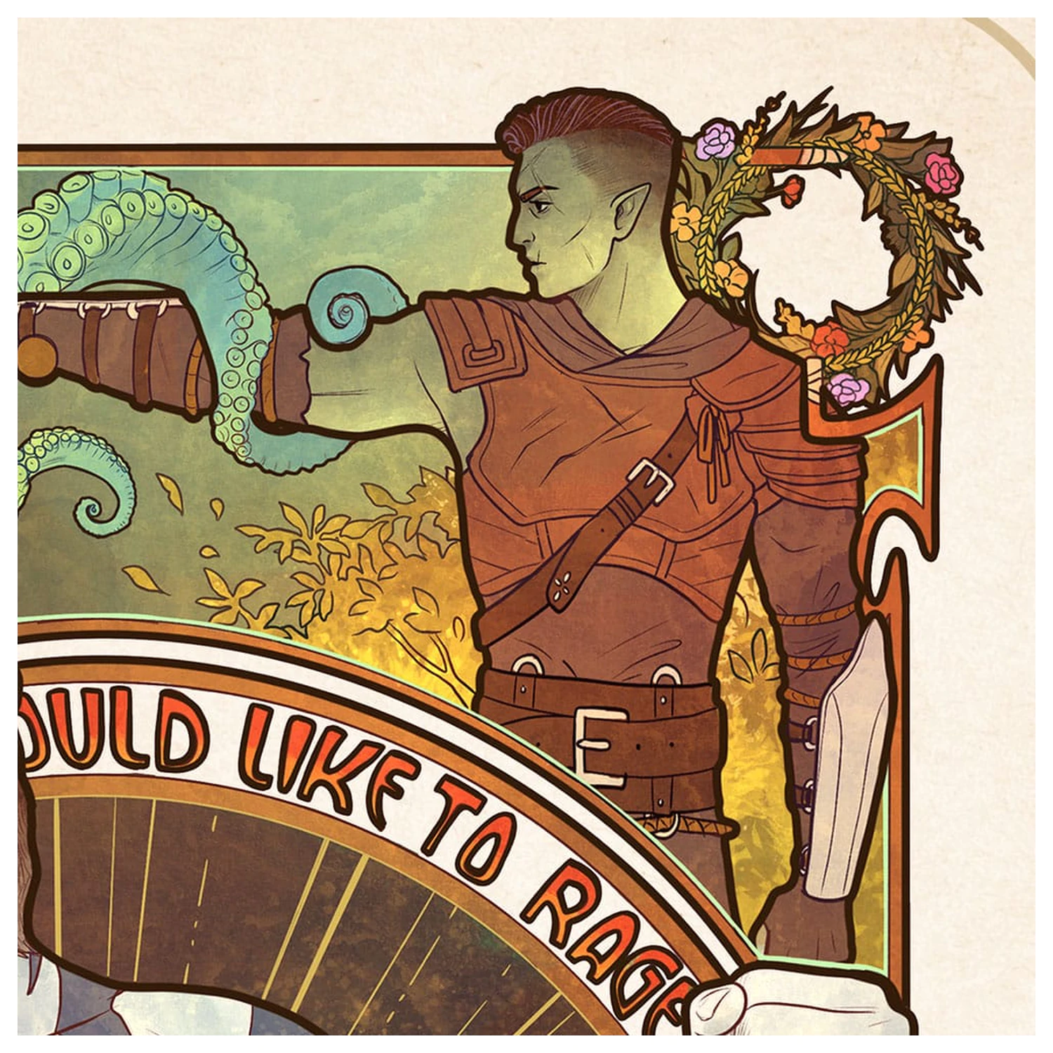 Critical Role umělecký tisk Travis Willingham: 10th Anniversary Art Nouveau Illustrations 46 x 28 cm - nezarámovaný fotografii produktu