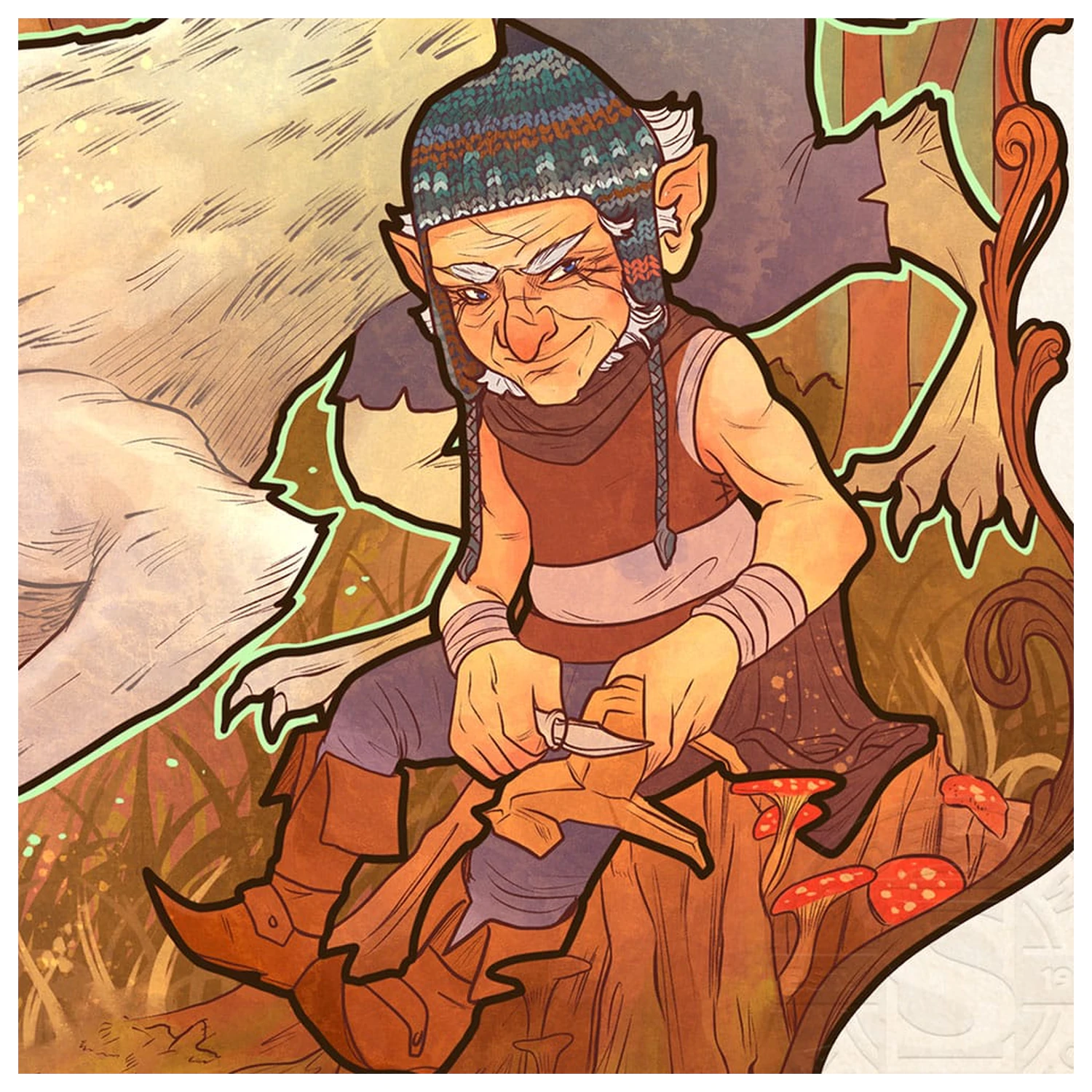 Critical Role umělecký tisk Travis Willingham: 10th Anniversary Art Nouveau Illustrations 46 x 28 cm - nezarámovaný fotografii produktu